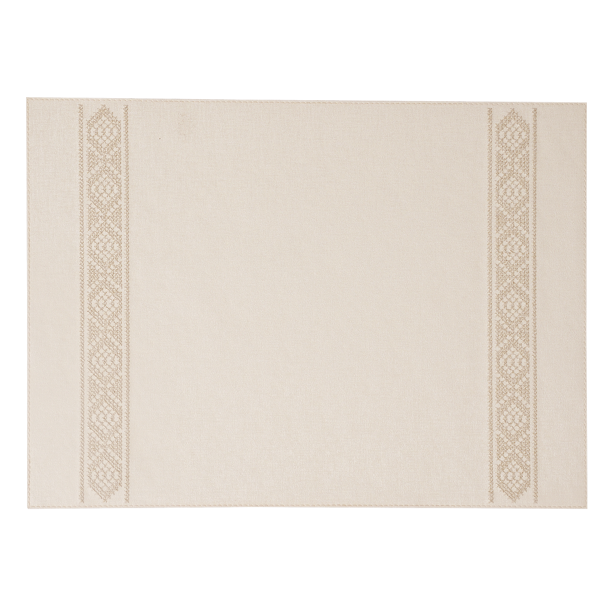 Victoria Rectangle Placemat With Embroidery Ethnic/Beige Stitch