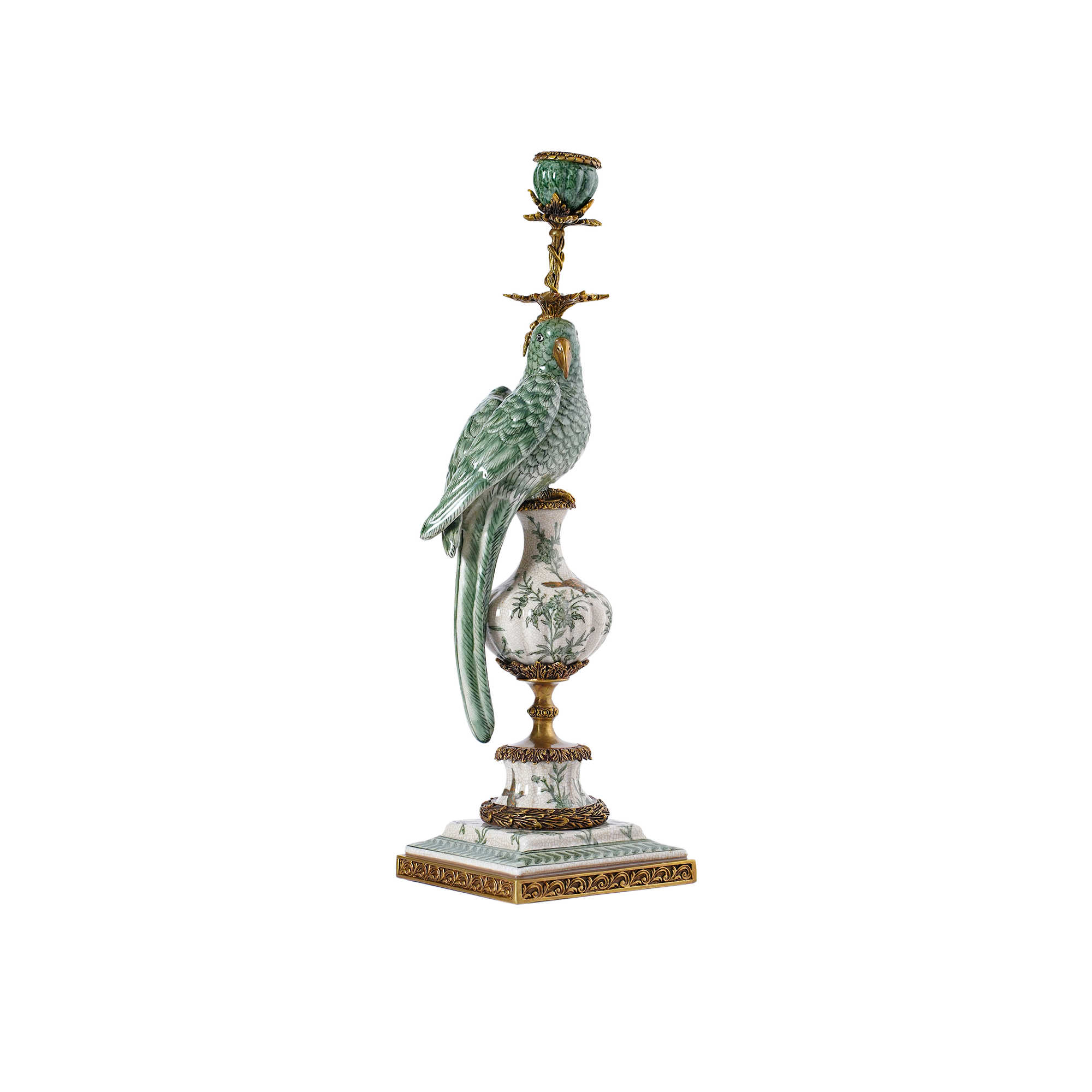 Elegant Eden Bird Facing East Taper Candle Holder
