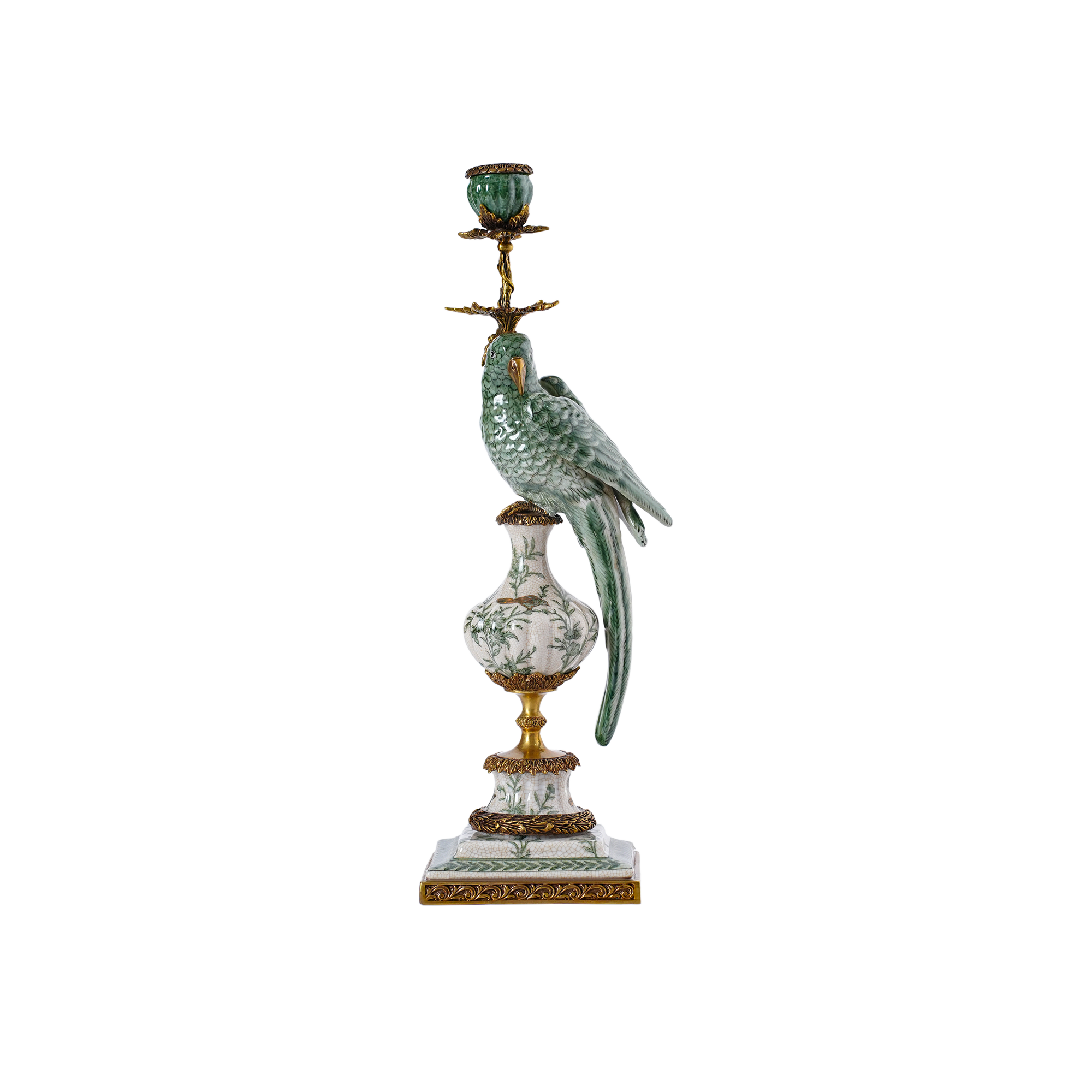 Elegant Eden Bird Facing West Taper Candle Holder