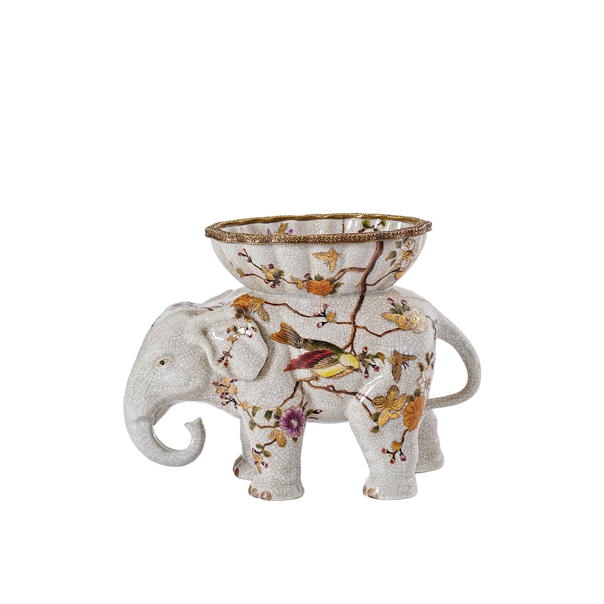 Elegant Eden Aves Elephant with Bowl