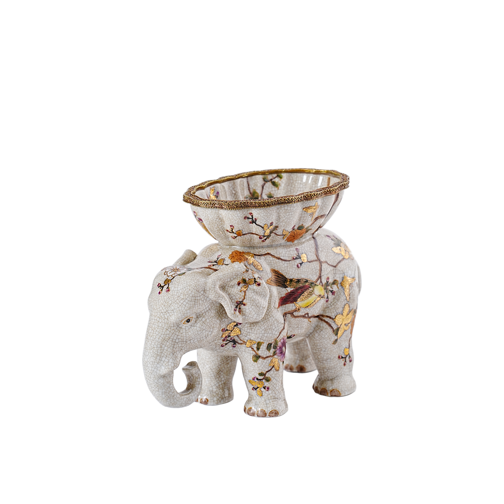 Elegant Eden Aves Elephant with Bowl