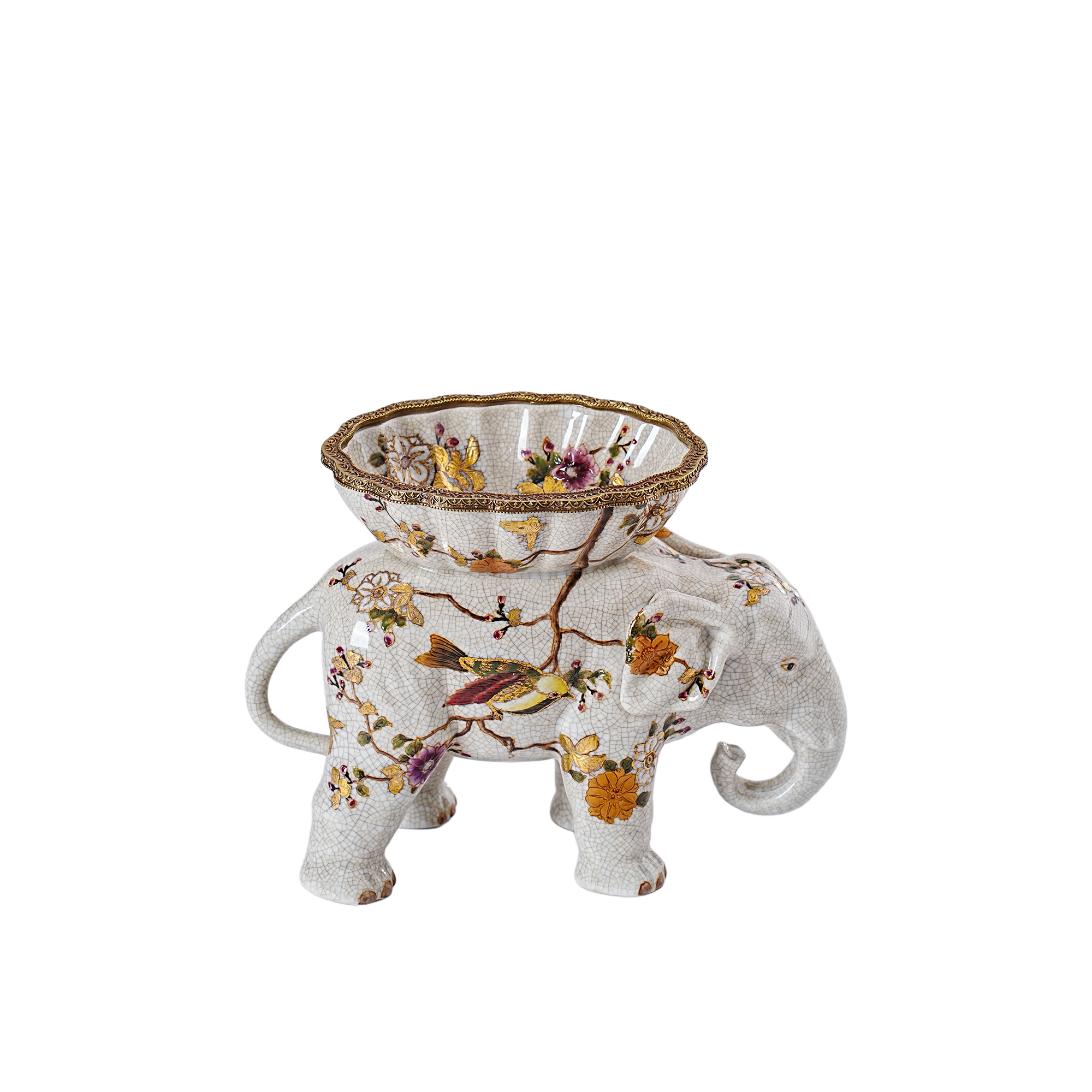 Elegant Eden Aves Elephant with Bowl