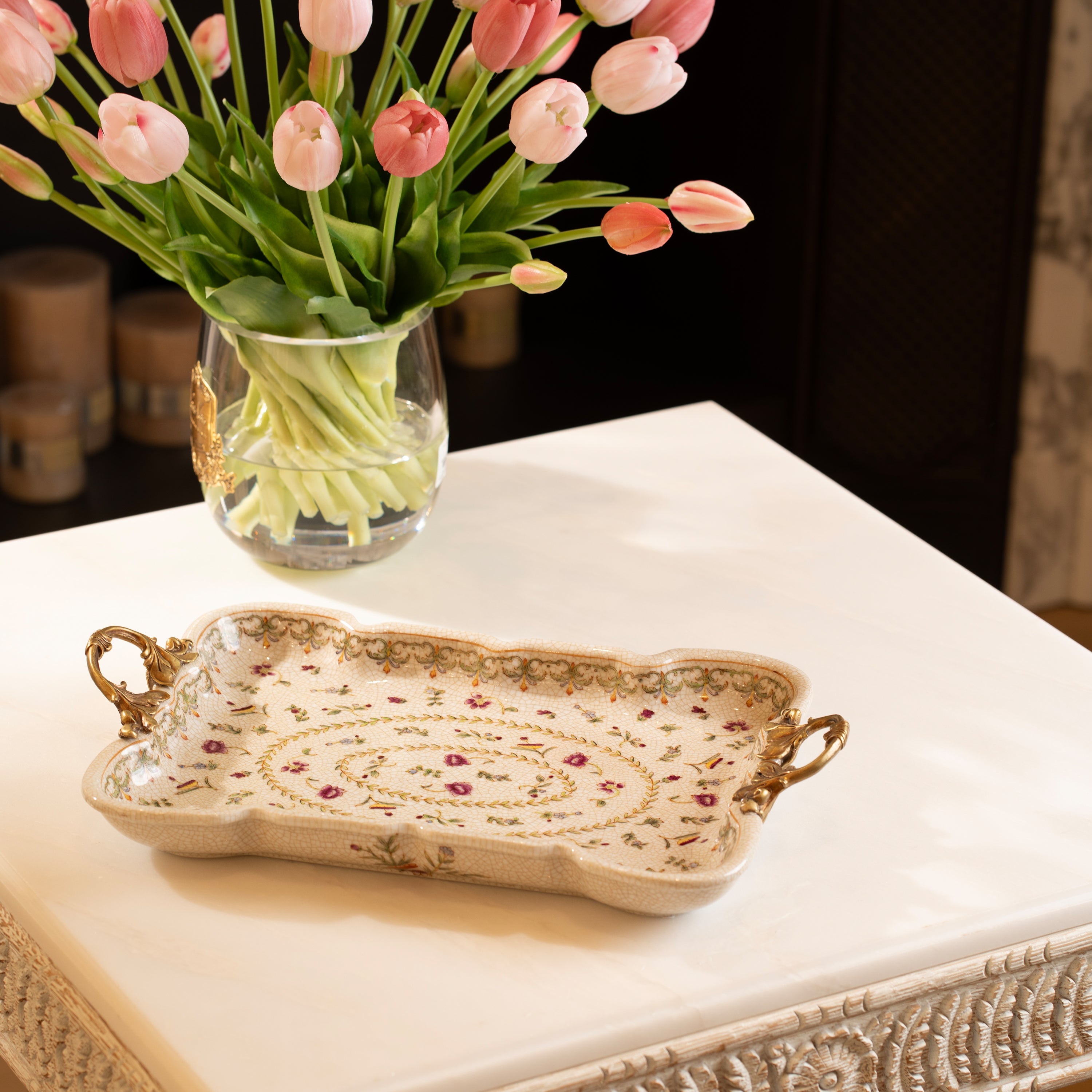 Elegant Eden Rosa Tray