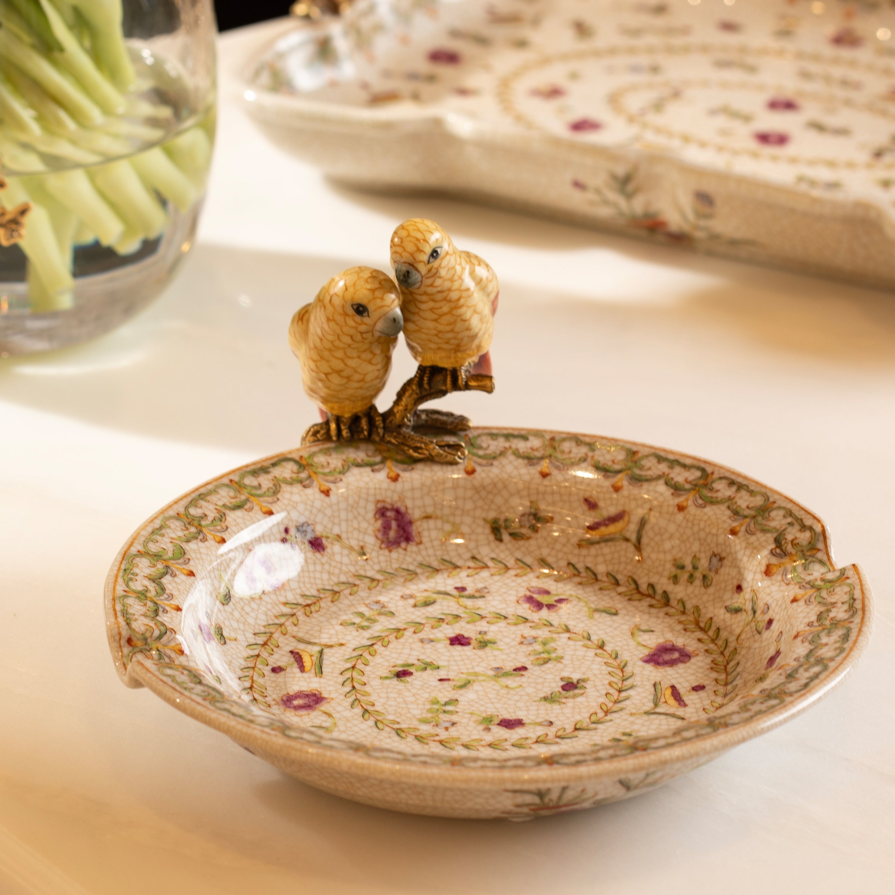 Elegant Eden Rosa Round Centerpiece Bowl