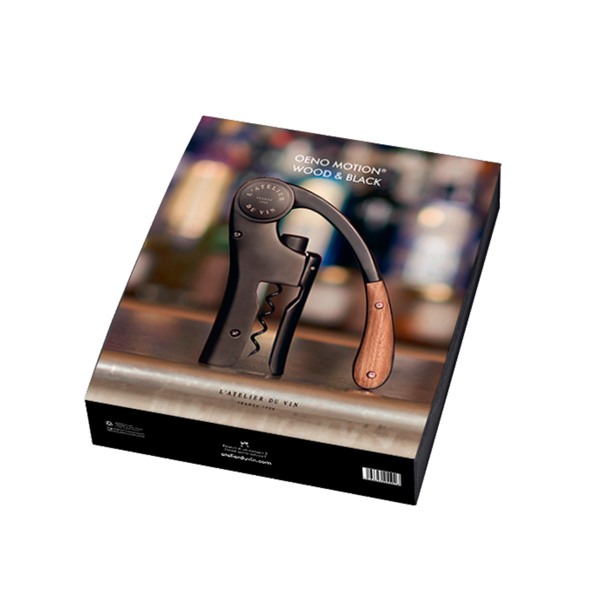 Oeno Motion Wood & Black Lever Corkscrew