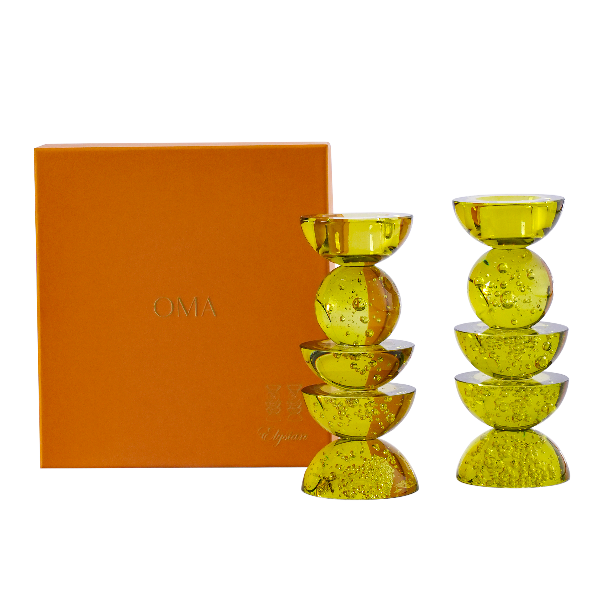 Calcite Taper Candle Holder 19 Cm