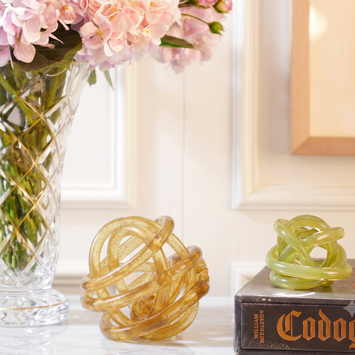 Zircon Infinity Knot Amber