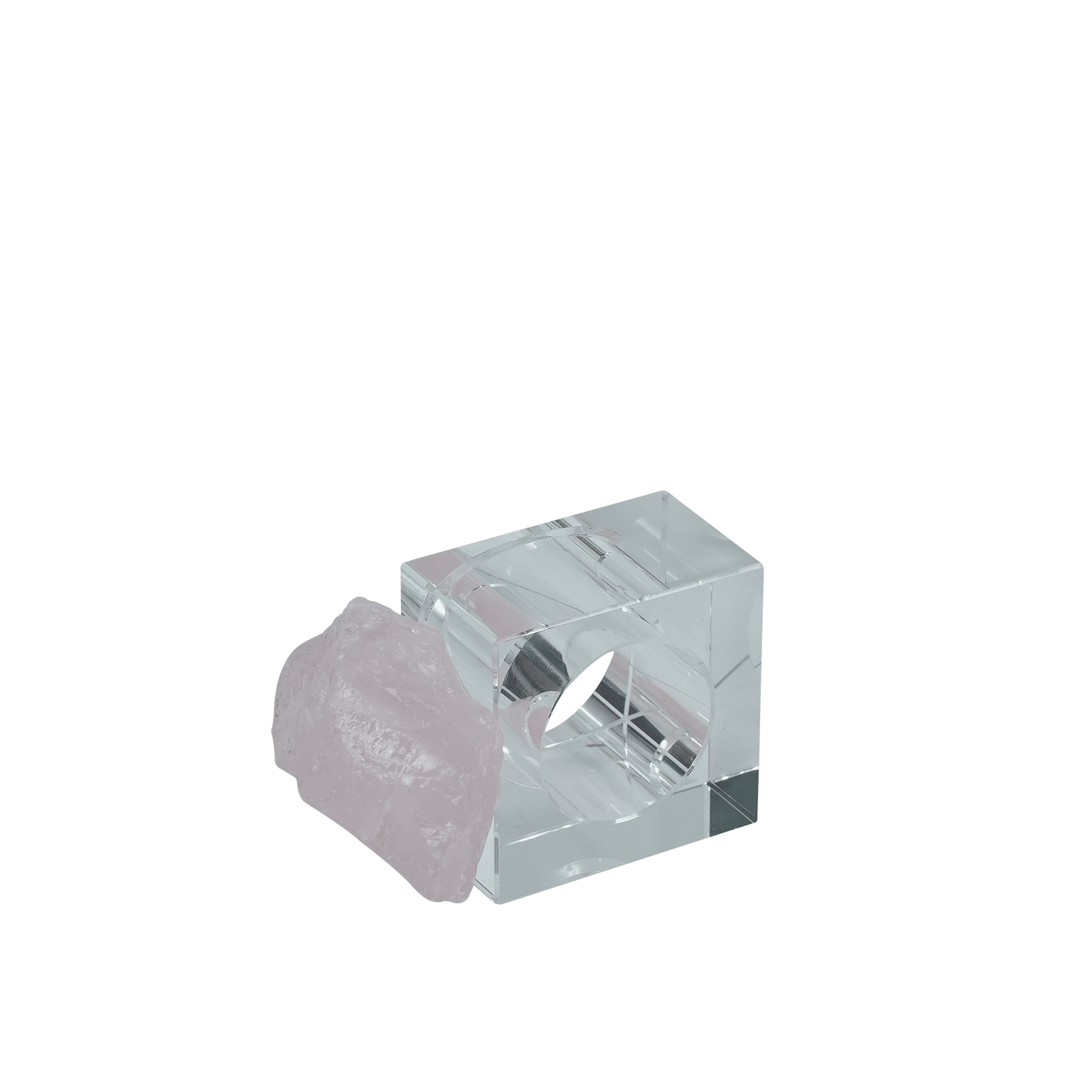 Crystaluxe Crystal Quartz Napkin Ring S/4