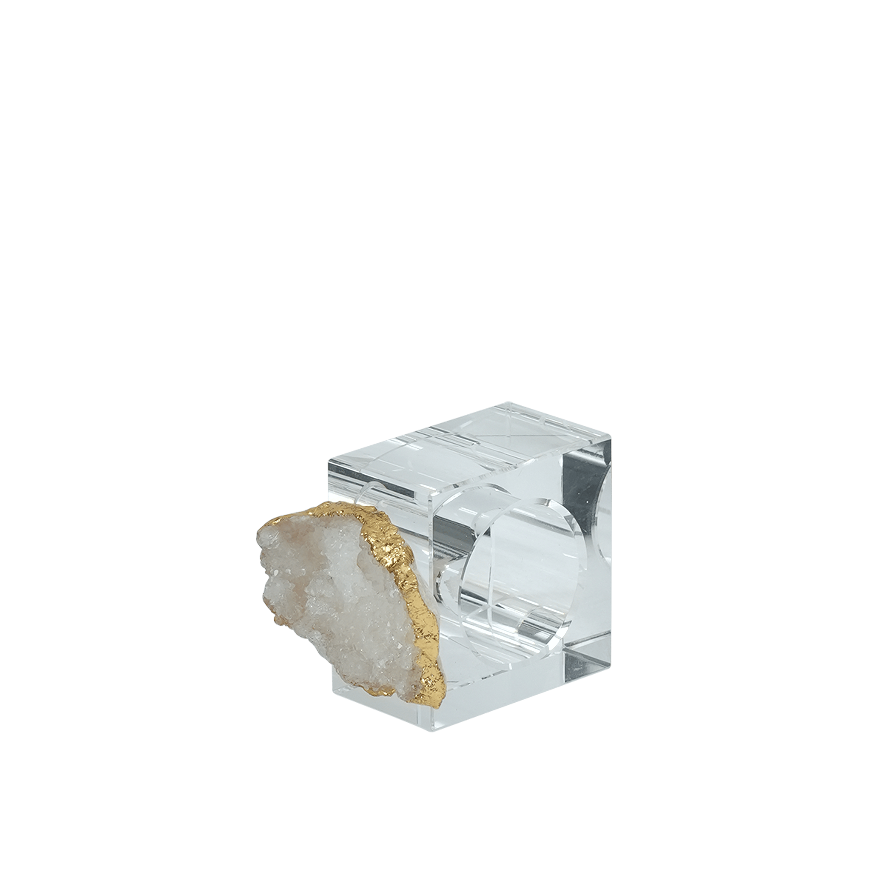 Crystaluxe Crystal Quartz Napkin Ring S/4