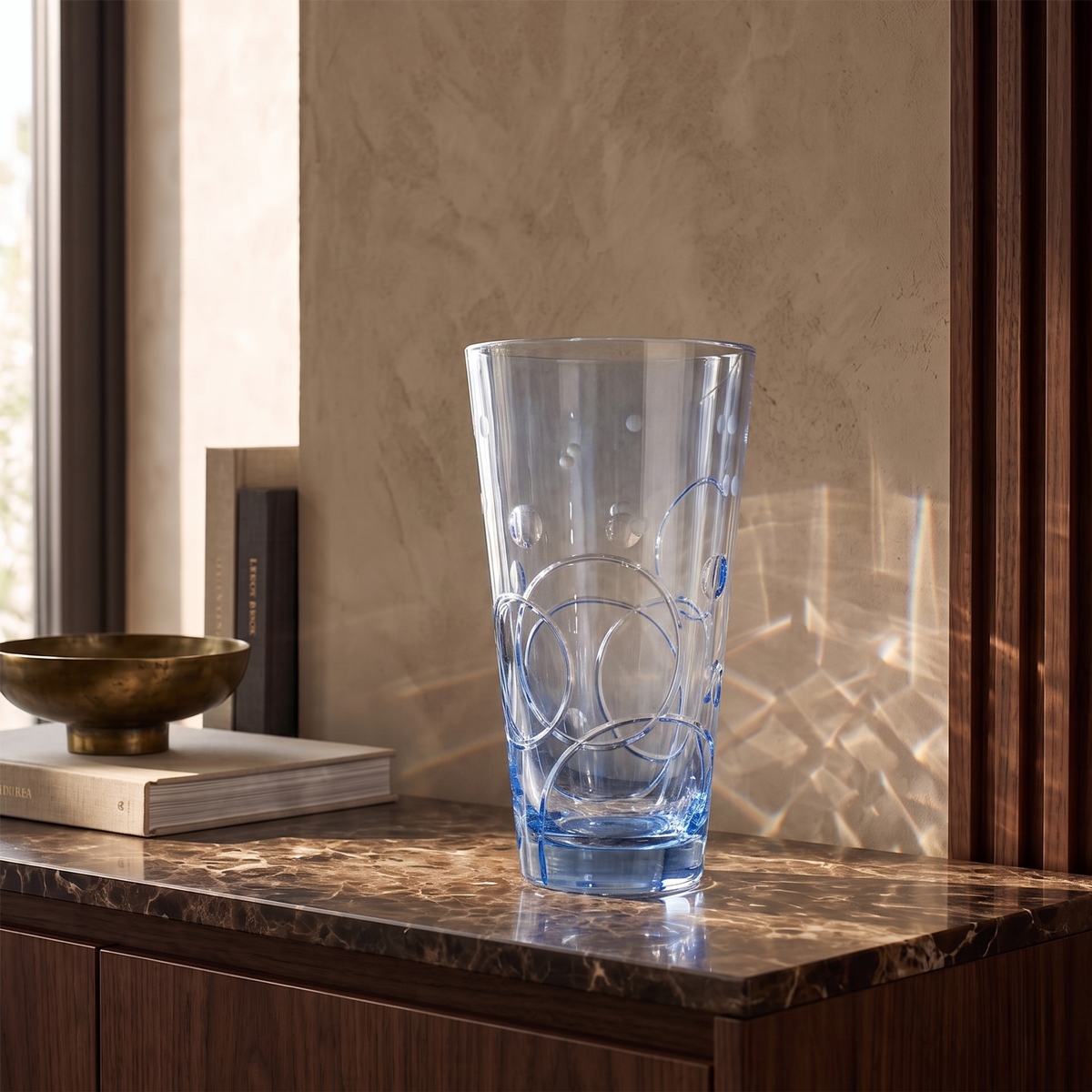 Crystal Circle Lavender Vase