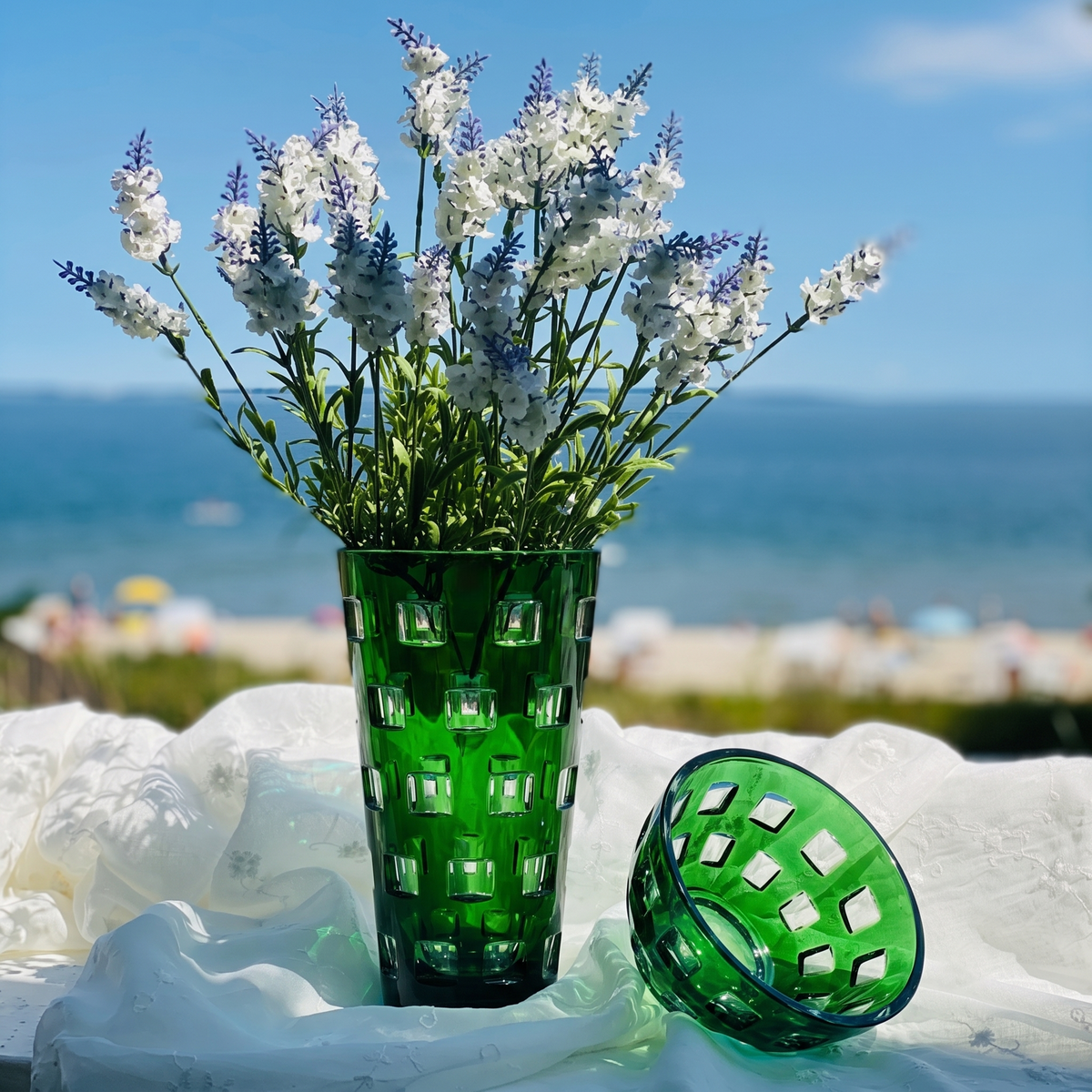 Crystal Quadro Smaragd Vase