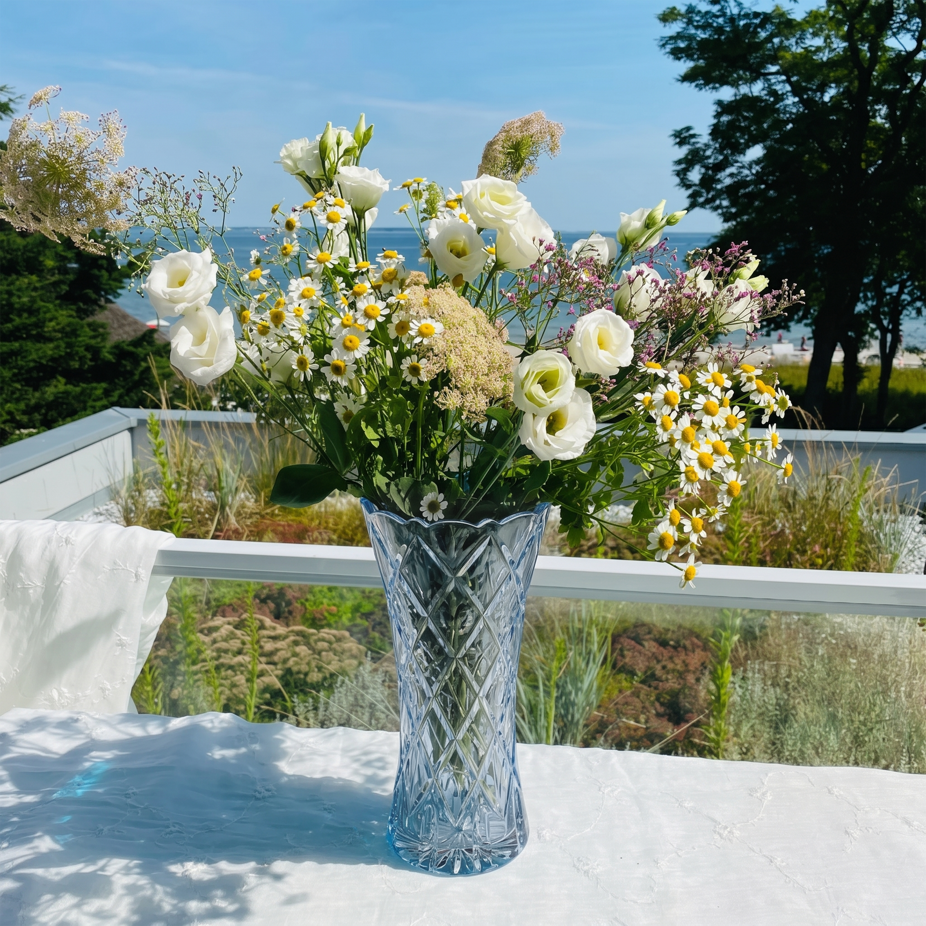 Crystal Sunrose Lavender Vase