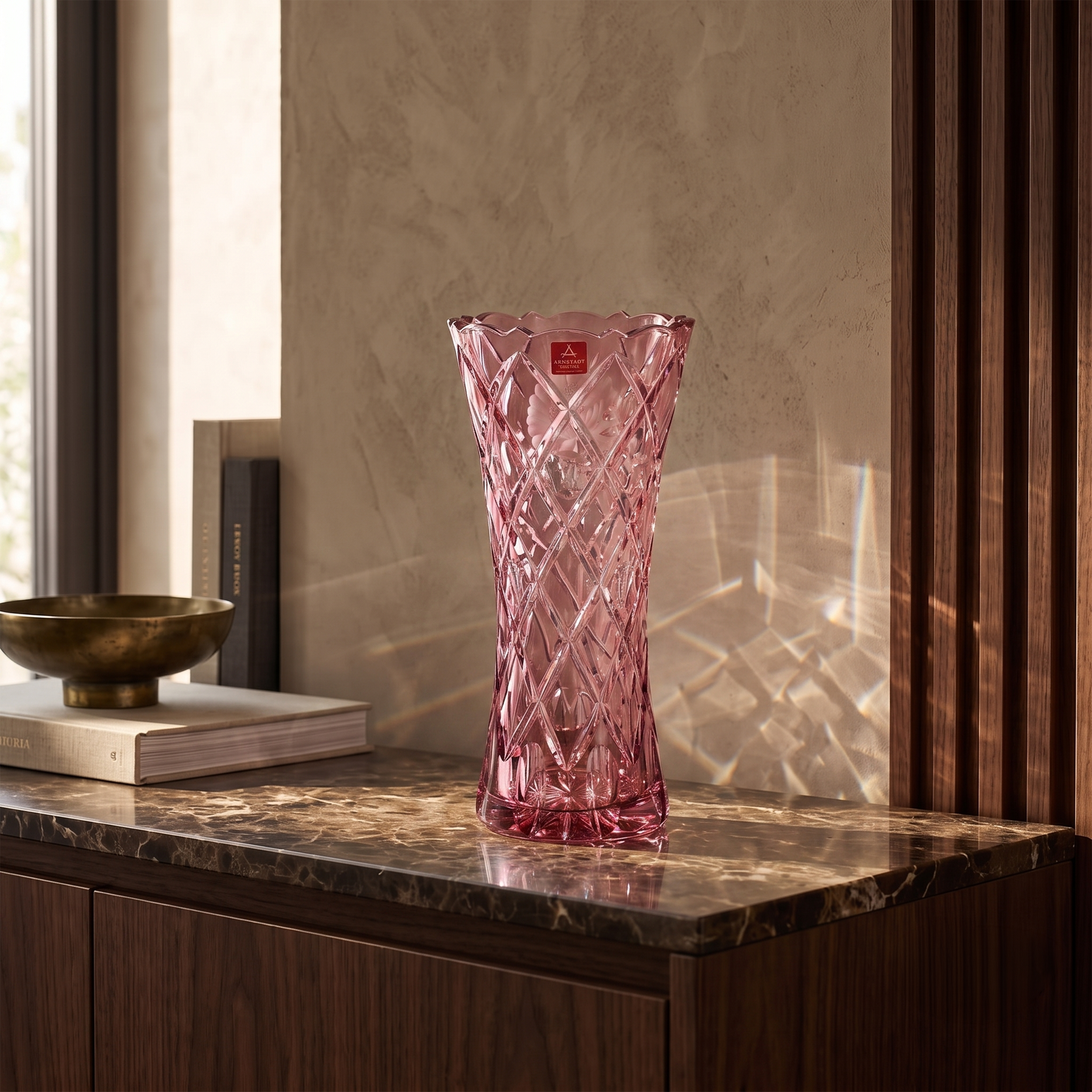 Crystal Sunrose Rosalin Vase