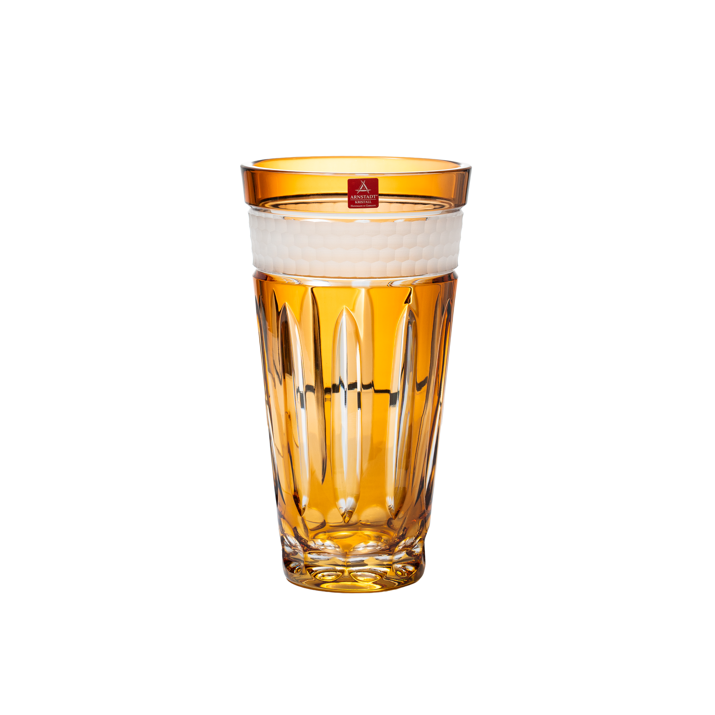 Crystal Bloom Amber Vase