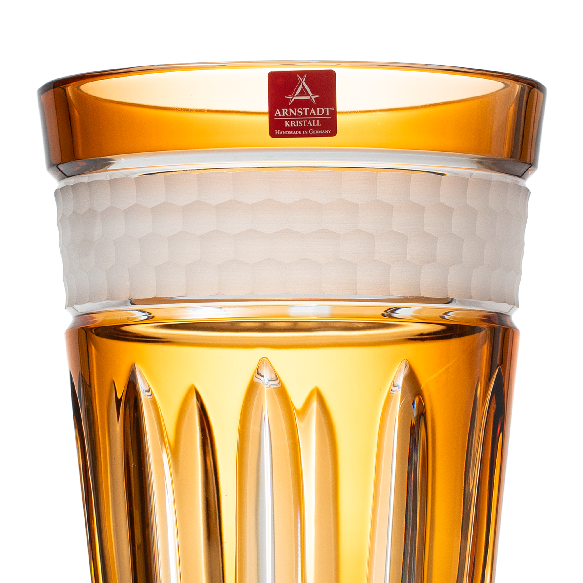 Crystal Bloom Amber Vase