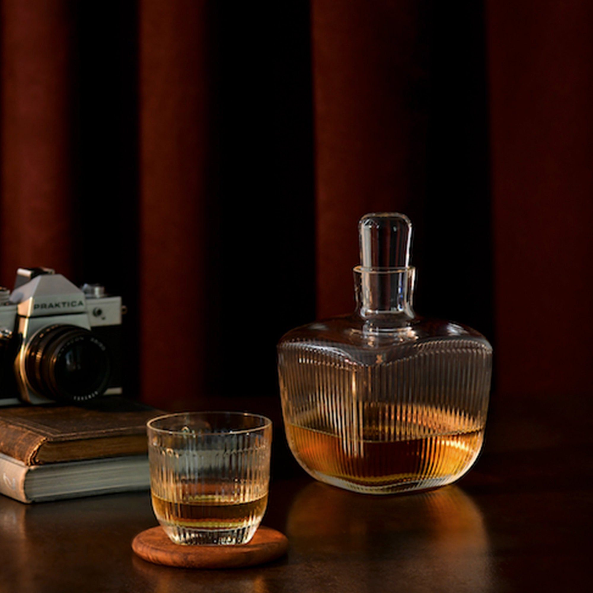 Perfect Serve Gentleman Set Whisky Glass & Decanter Set