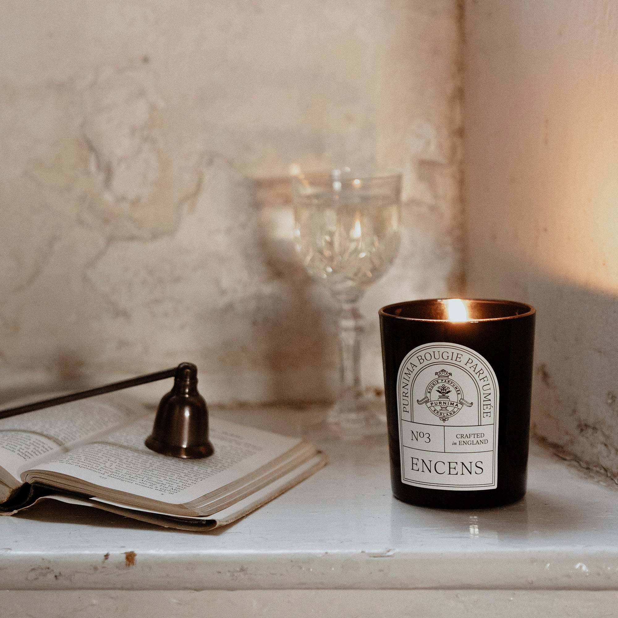 Encens scented candle with lid 190gm