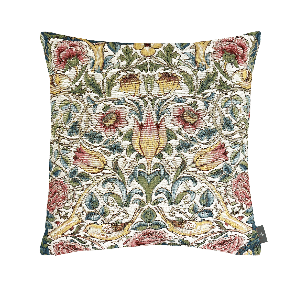 Roses and bird cushion cover