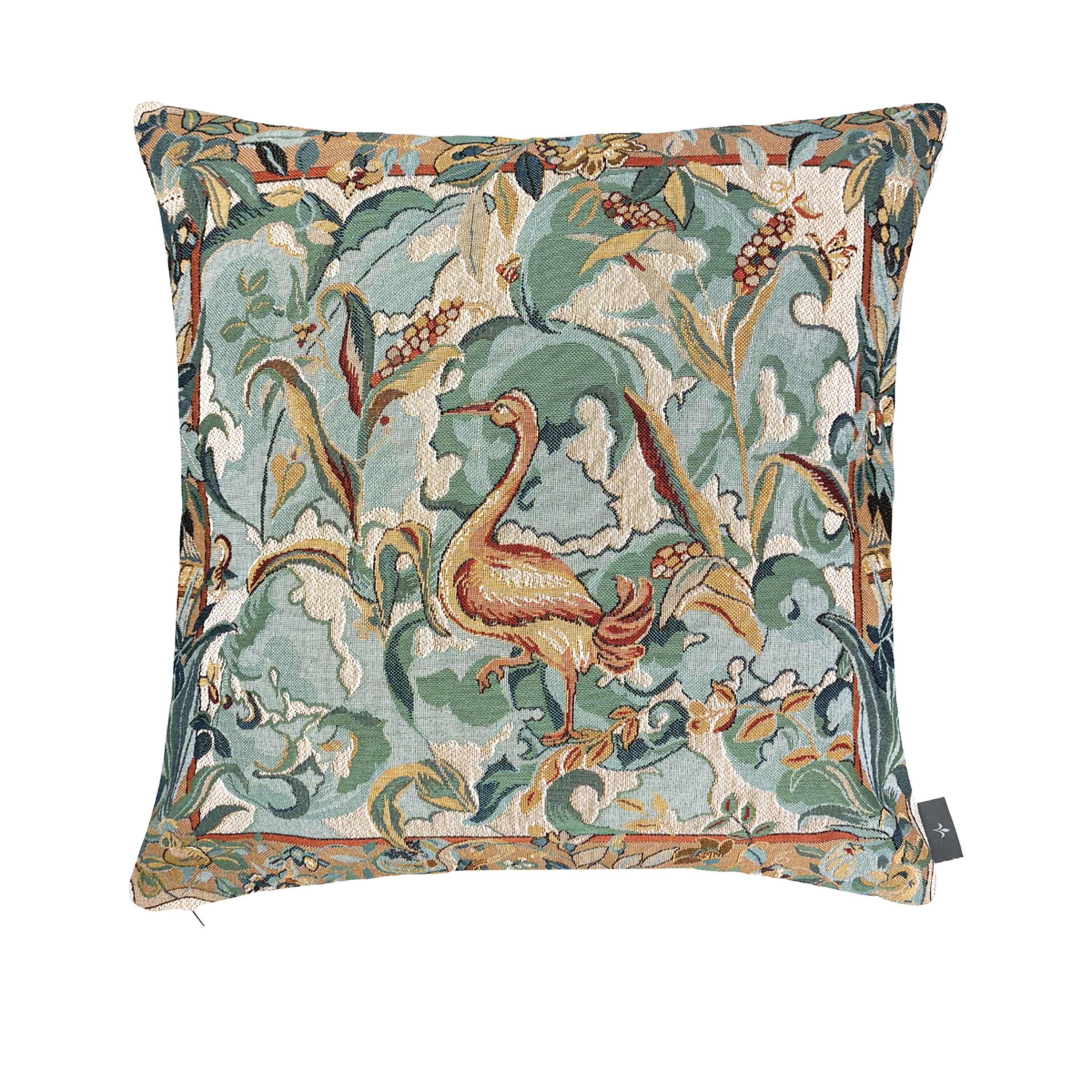 Heron with Aristoloches Foliage Cushion Cover