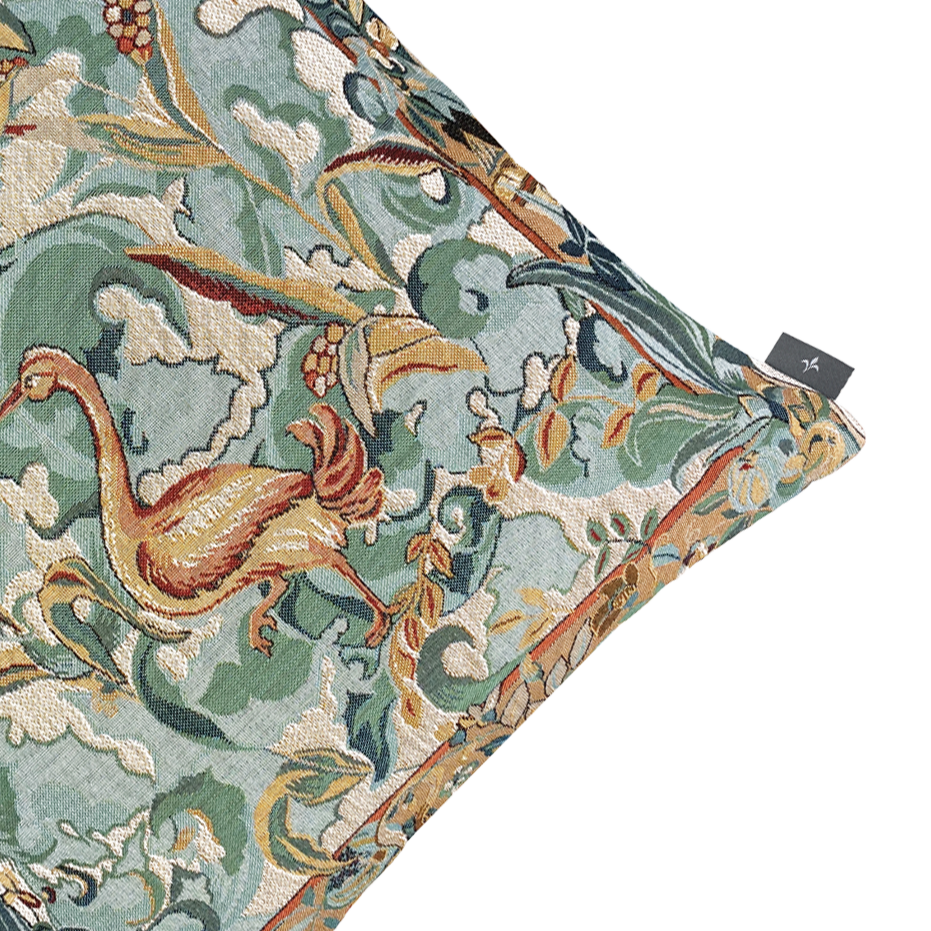 Heron with Aristoloches Foliage Cushion Cover