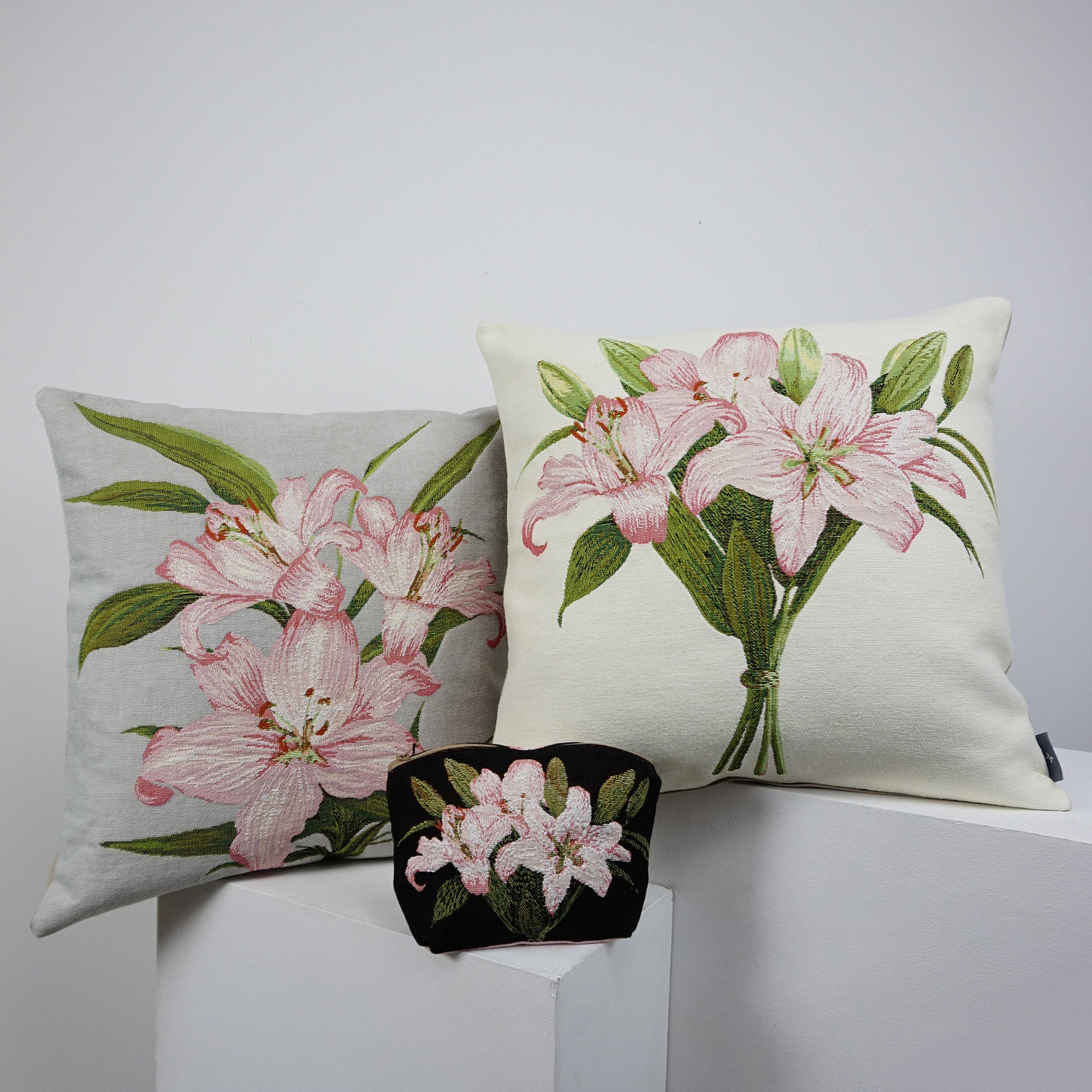 Flower, lily, white cushion cover