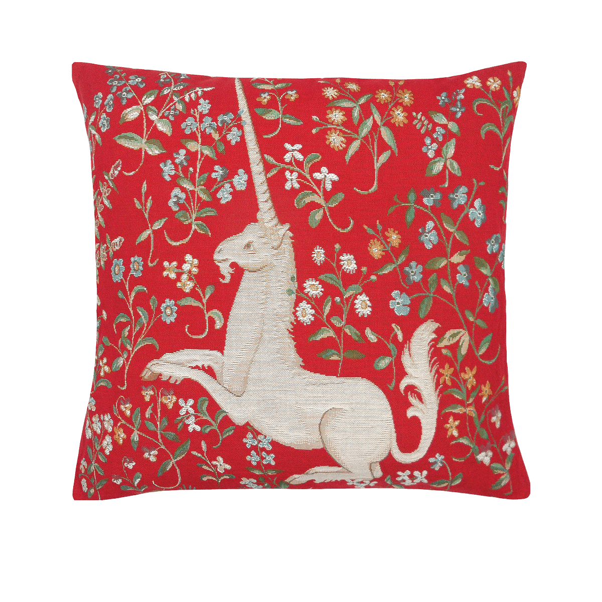 Unicorn floral tapestry cushion cover