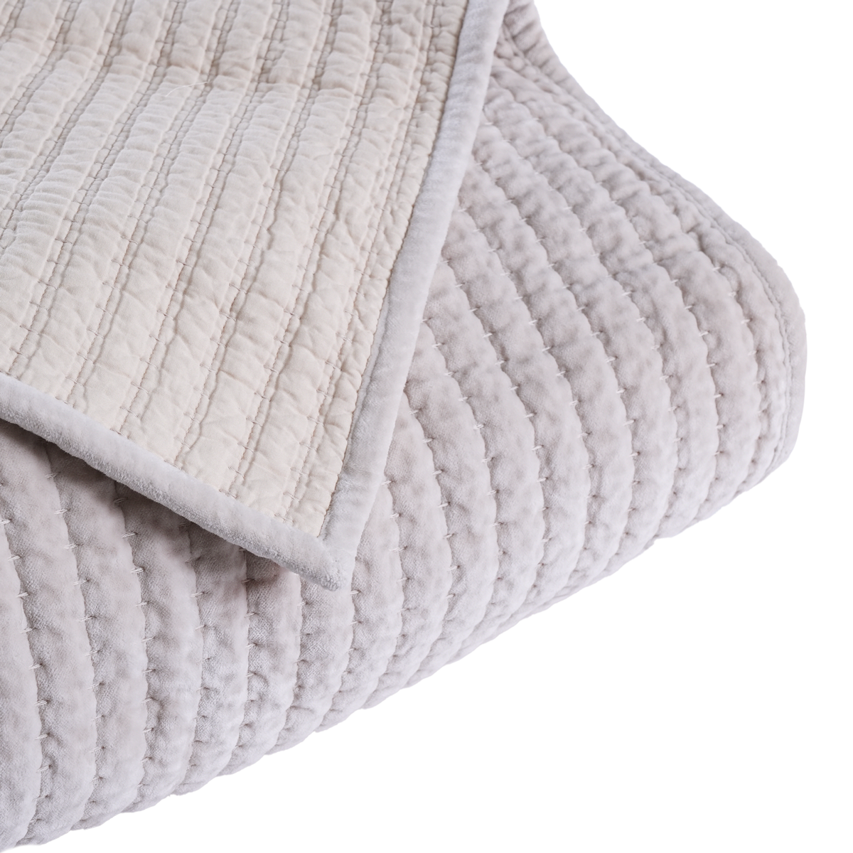 Antalia Cotton Velvet King Bedspread Taupe