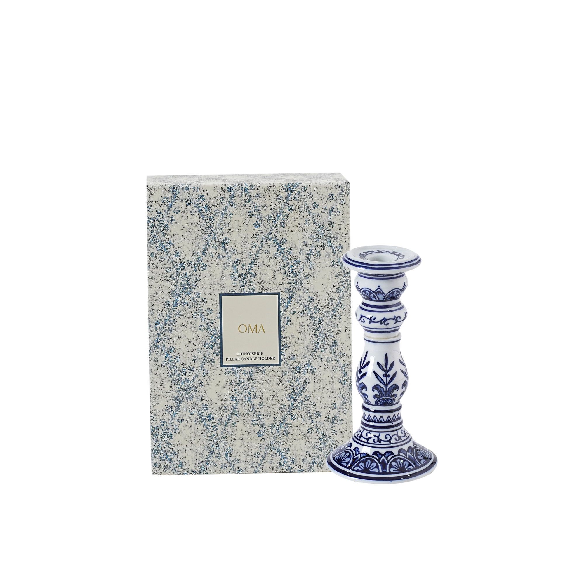 Chinoiserie Taper Candle Holder H20 cm