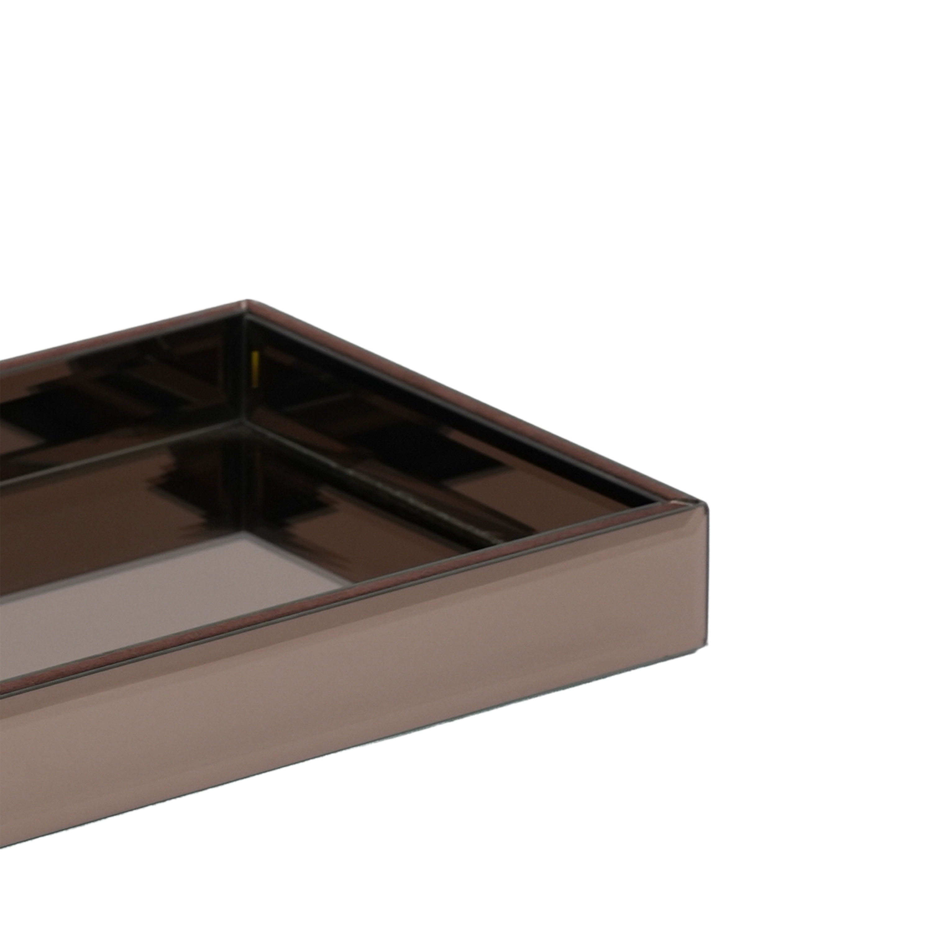 Brown Mirror Vanity Tray