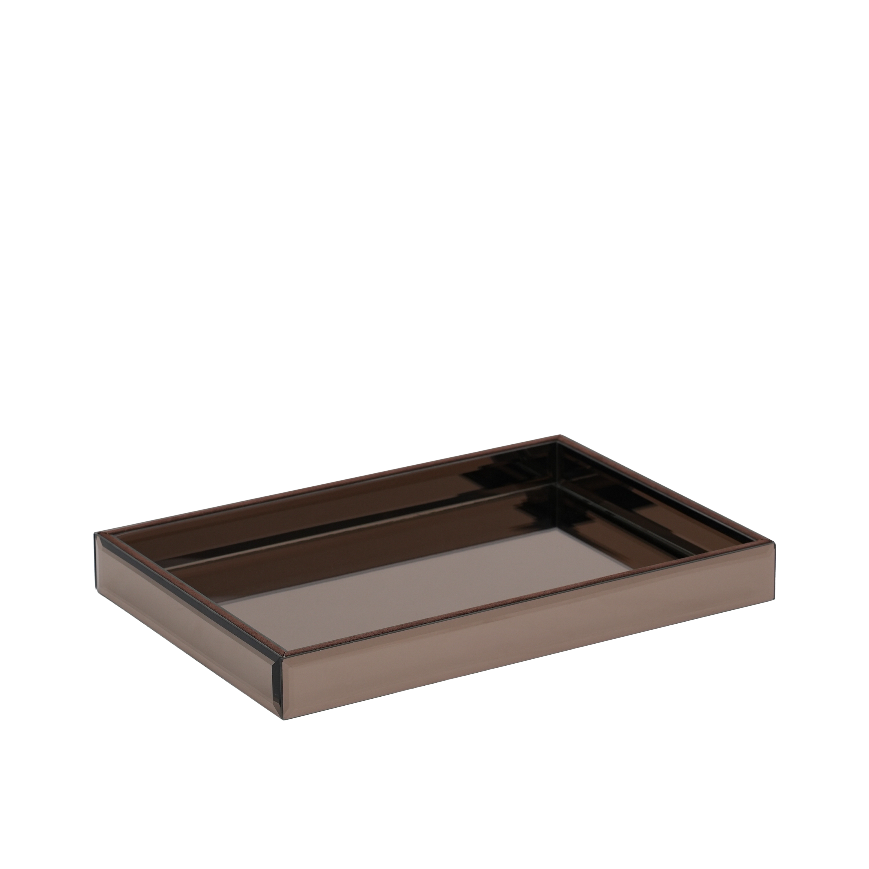 Brown Mirror Vanity Tray