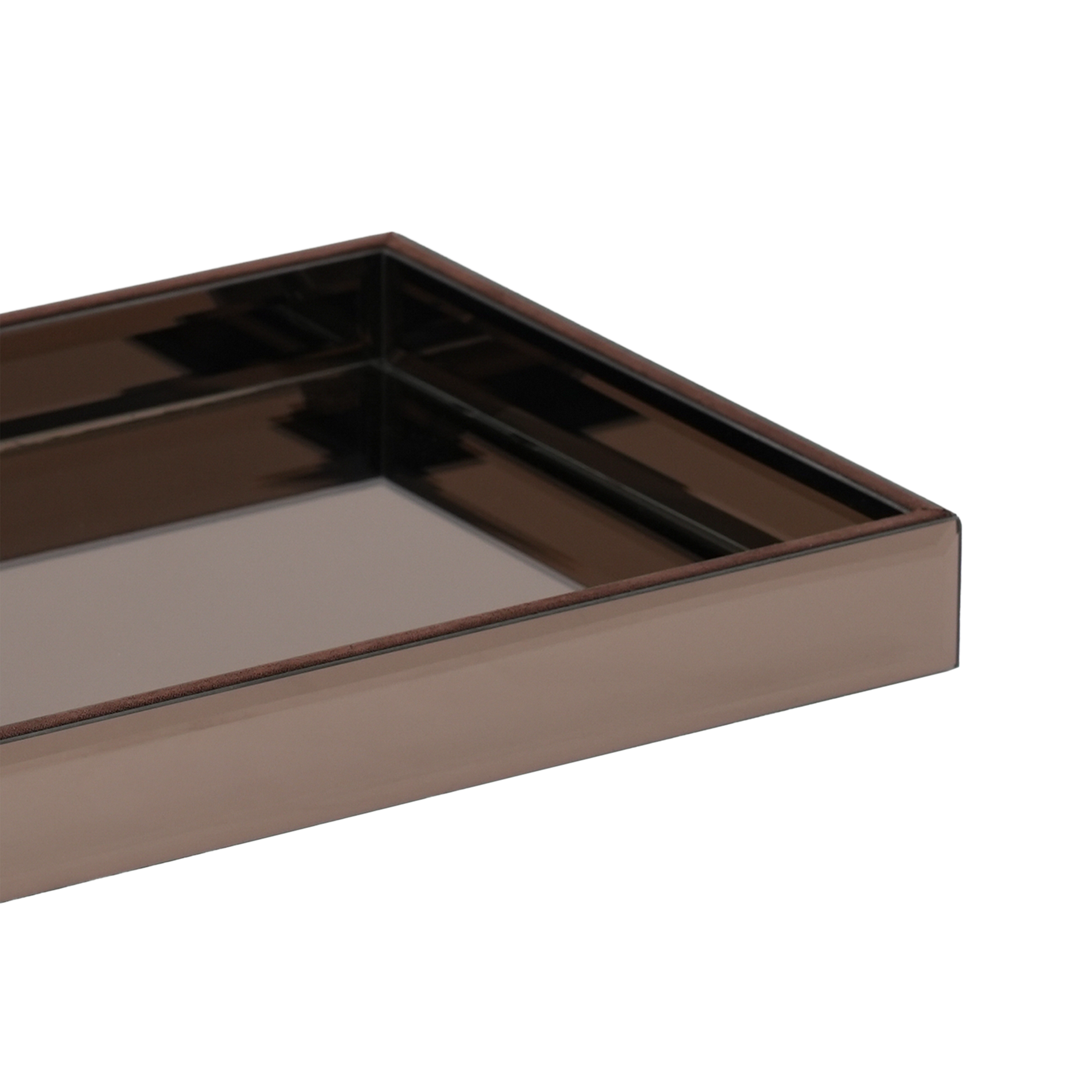 Brown Mirror Vanity Tray