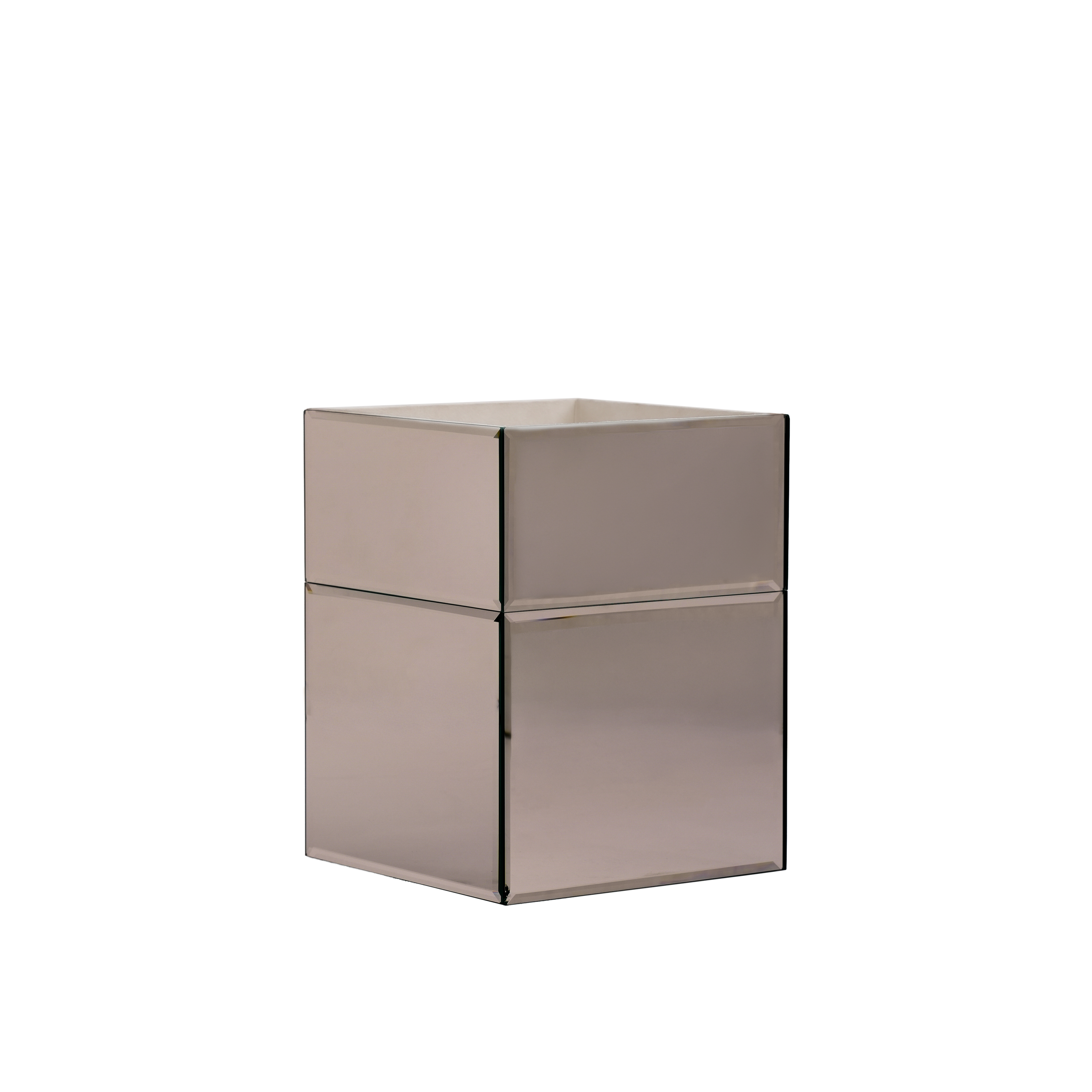 Brown Mirror Wastebin
