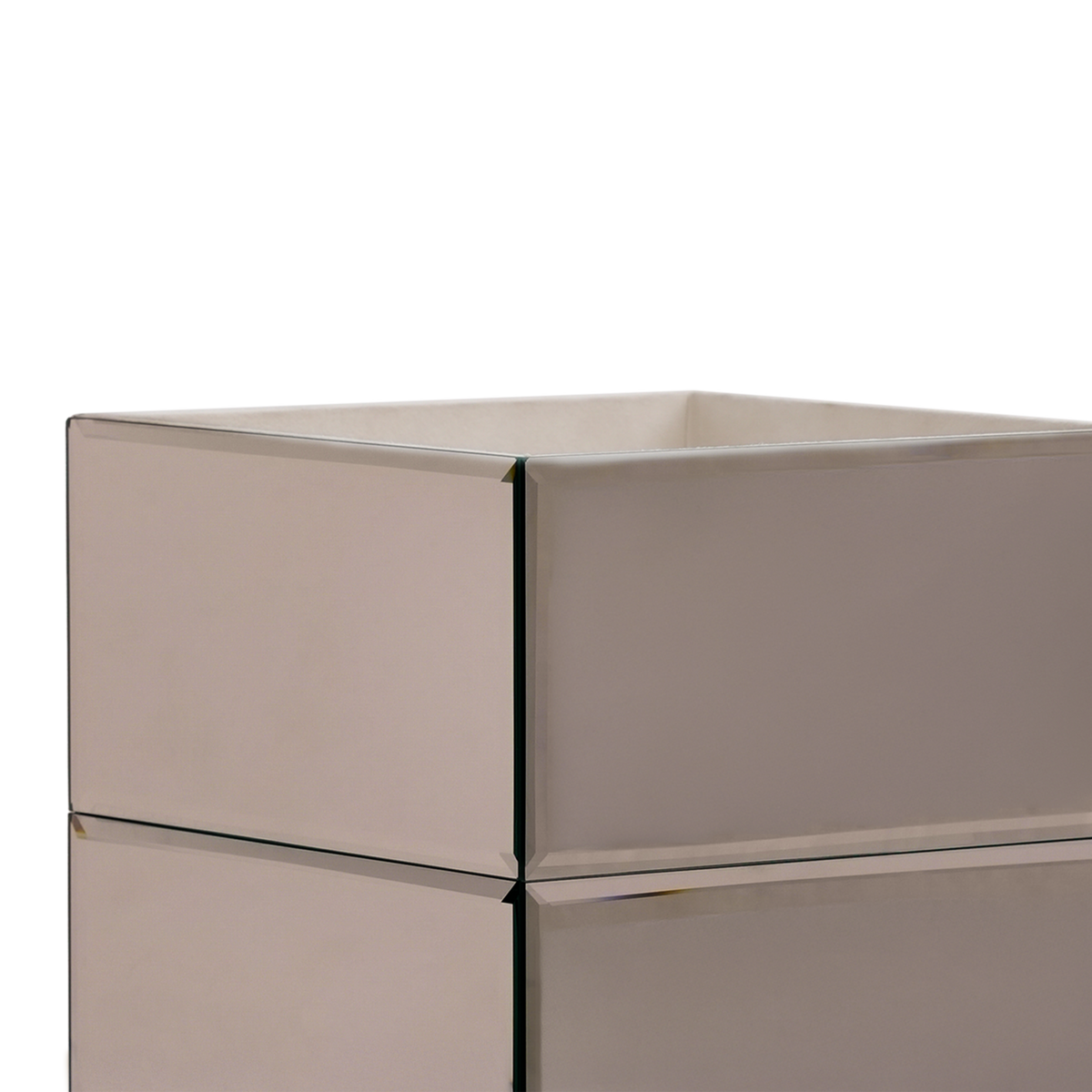 Brown Mirror Wastebin