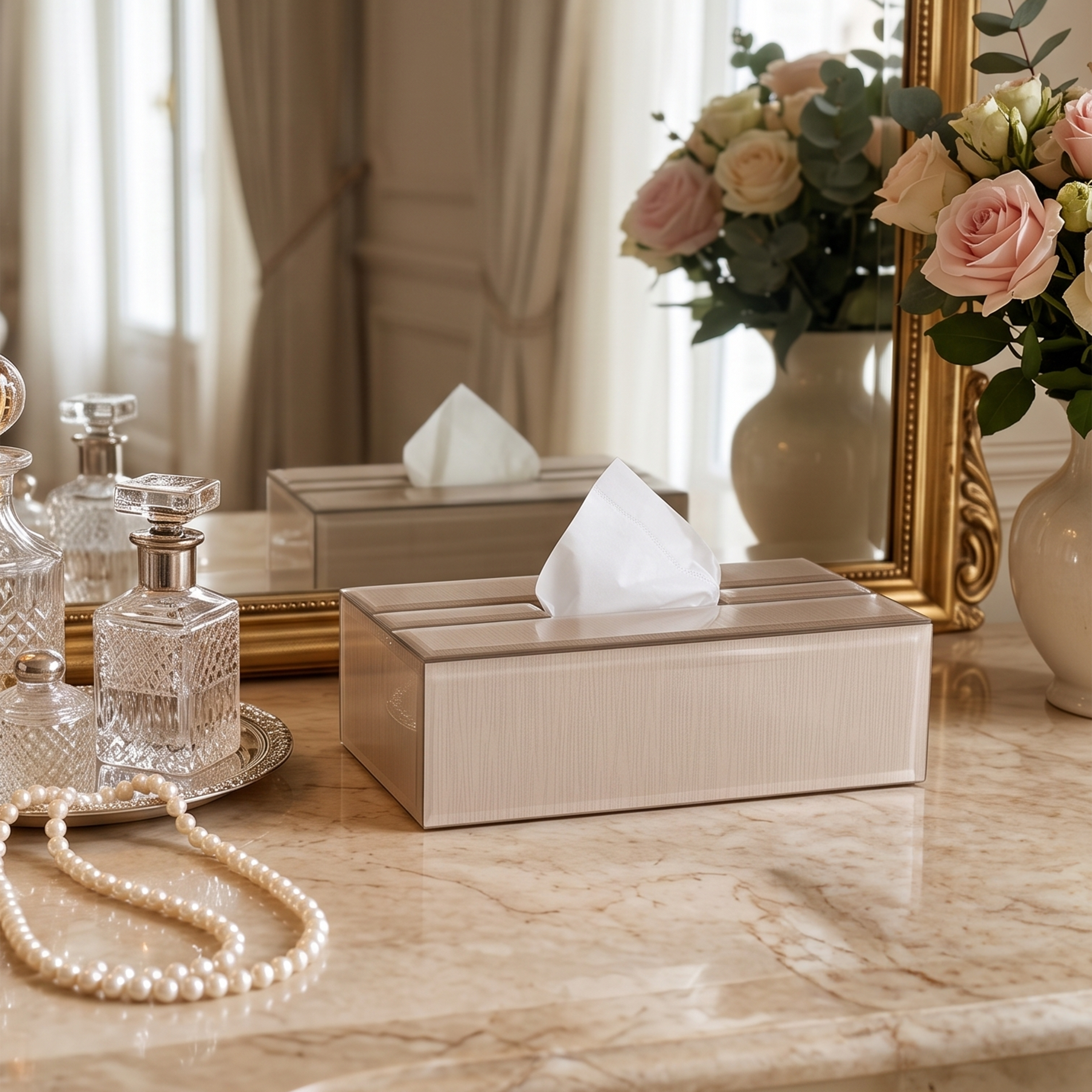 Linear Mirror Tissue Box