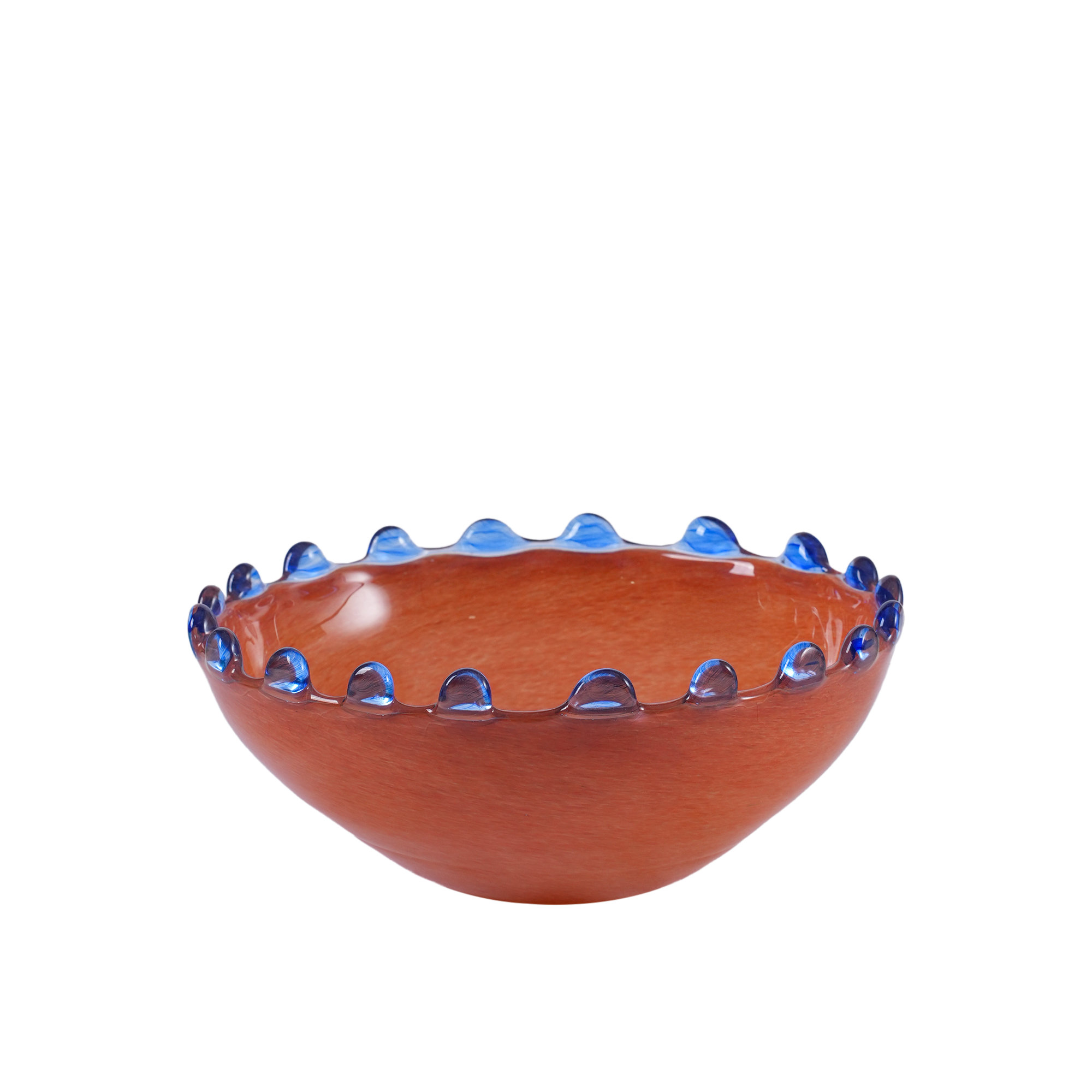 Wave Centerpiece Bowl Salmon Red