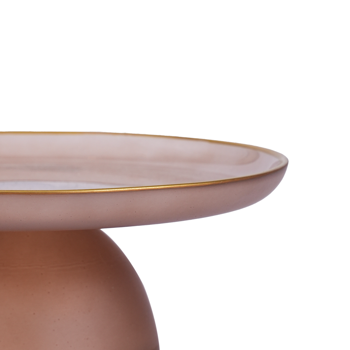 Venezia Footed Plate Rose