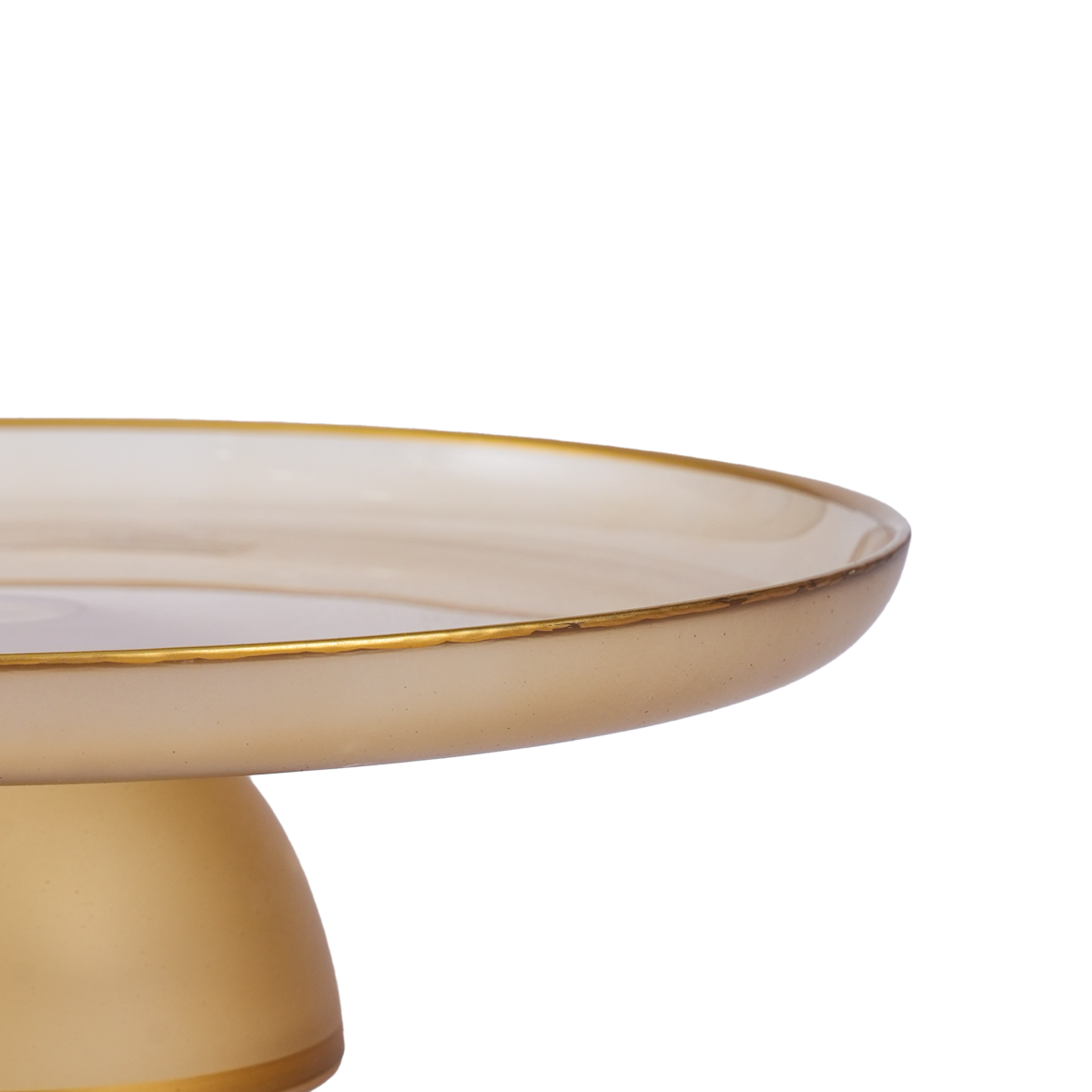 Venezia Footed Plate Amber