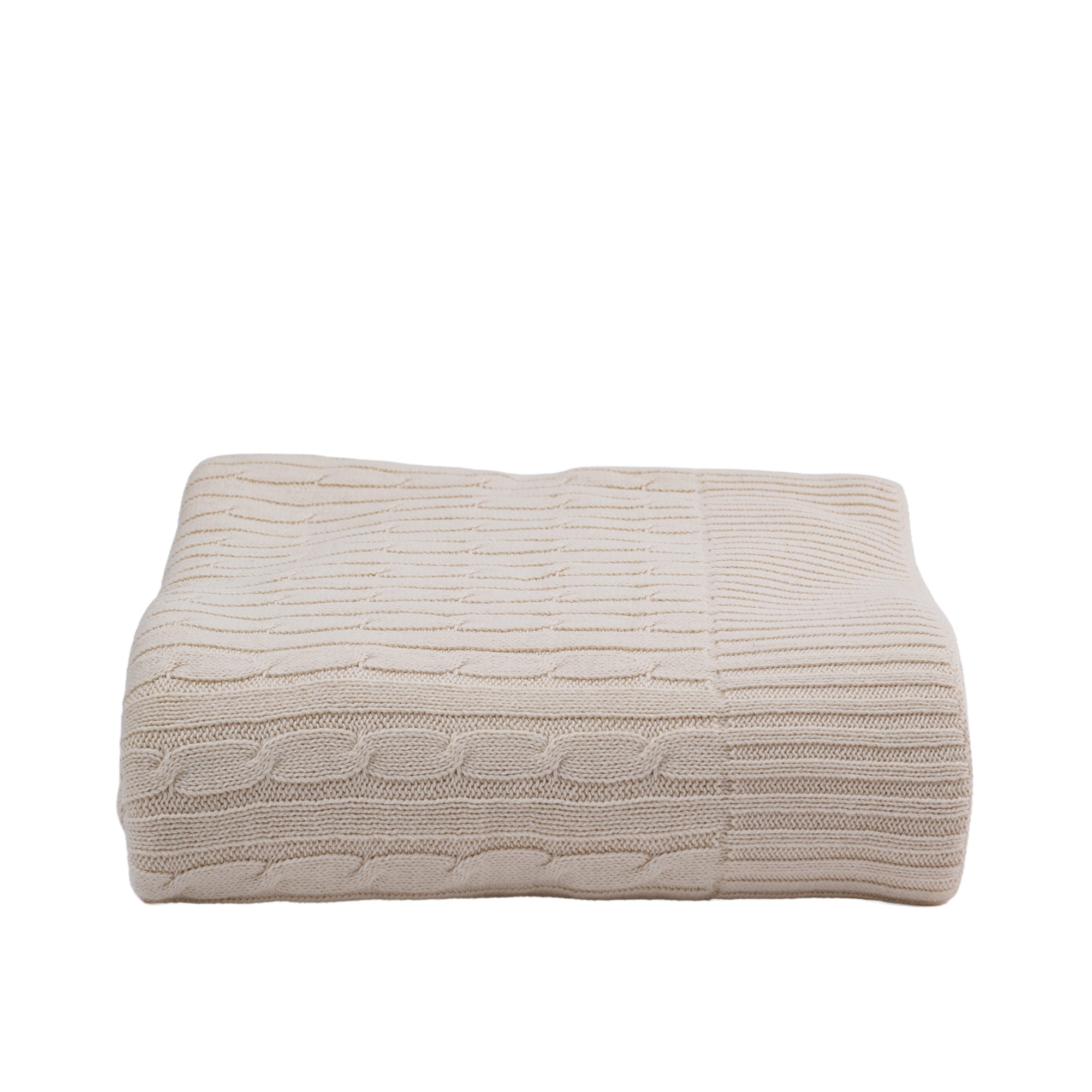 Oxford Cable Knit 100% Cotton Knitted Throw
