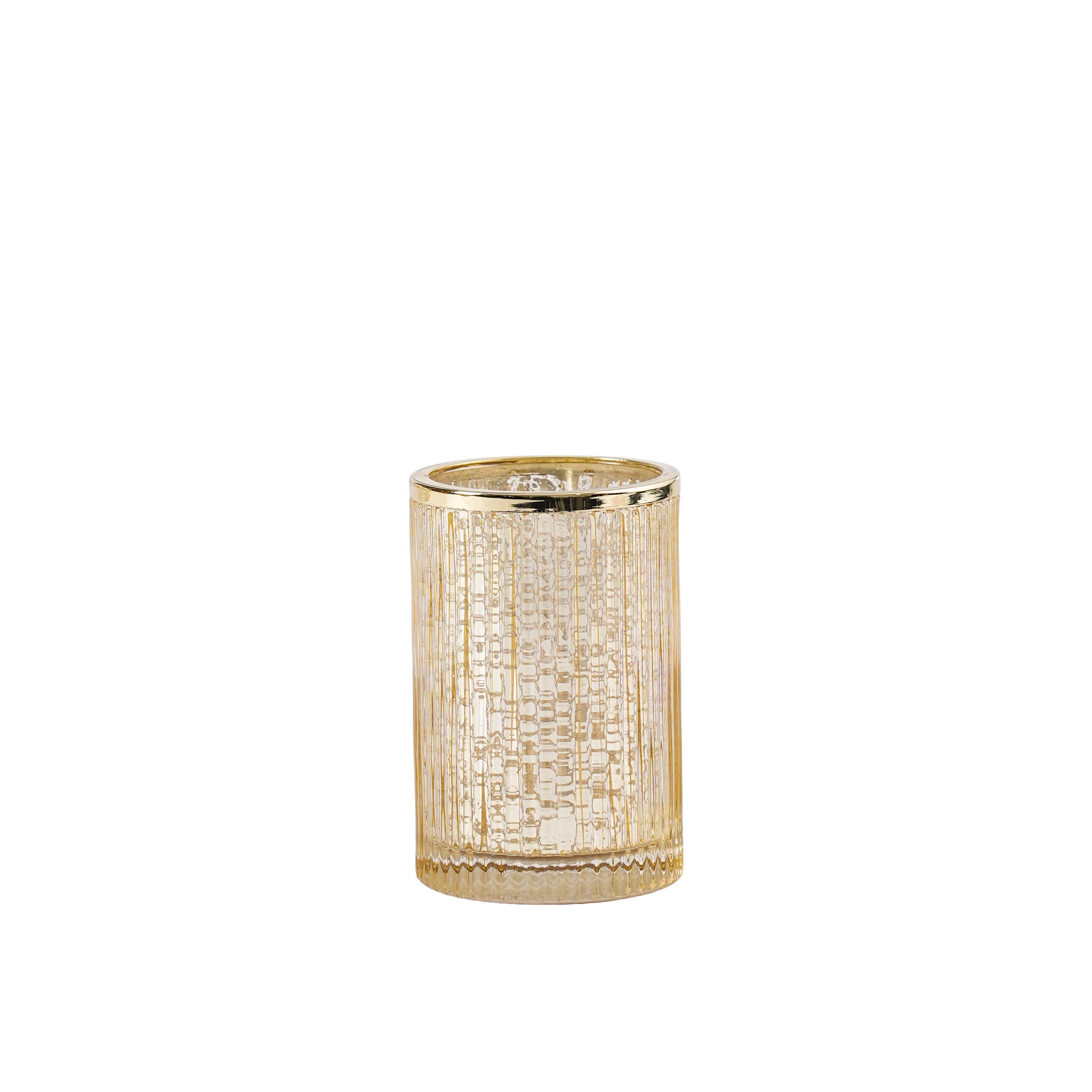 Ridged Gold Bath Tumbler