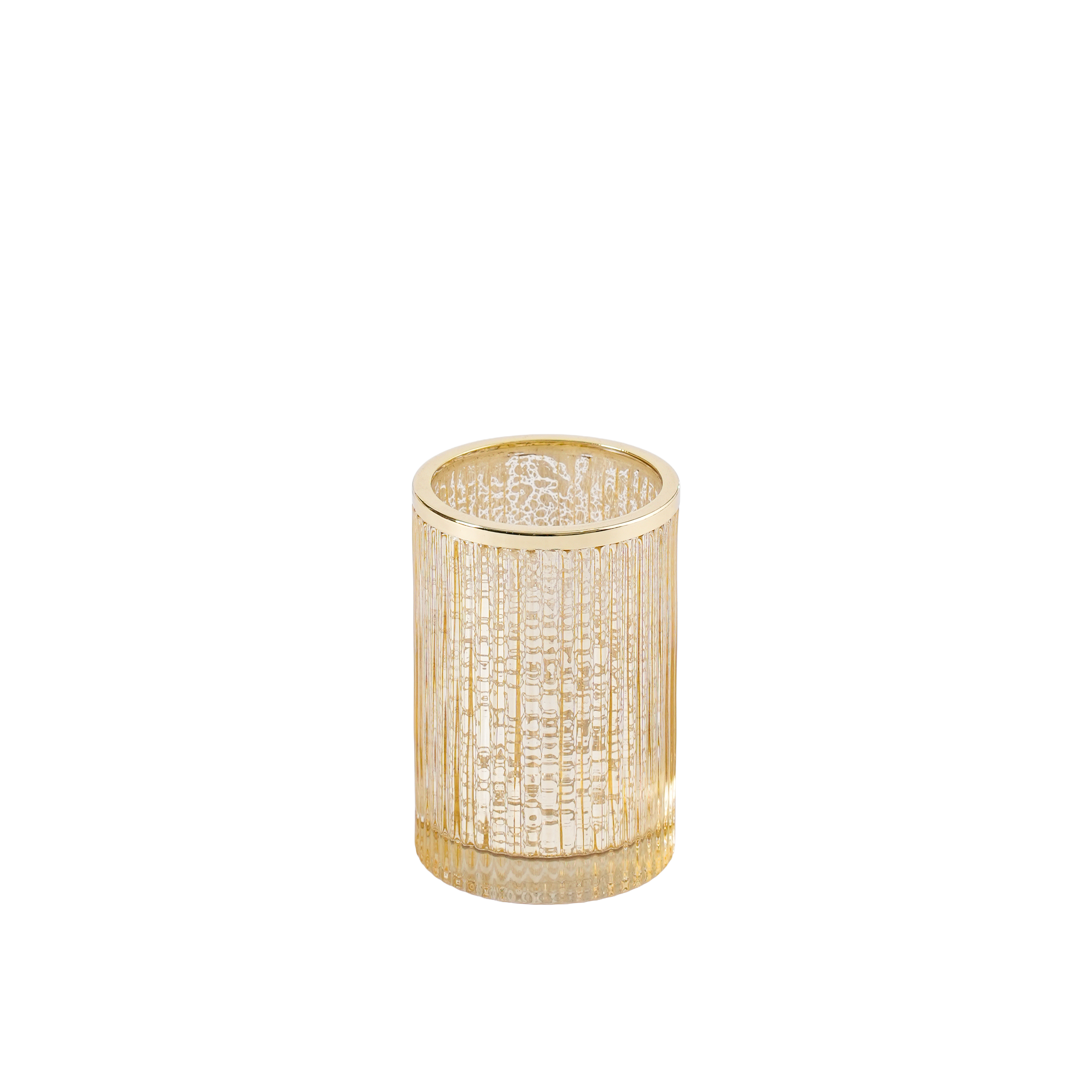 Ridged Gold Bath Tumbler