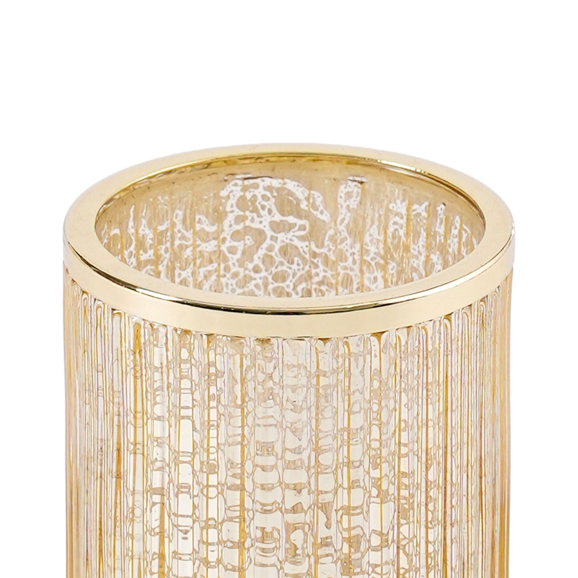 Ridged Gold Bath Tumbler
