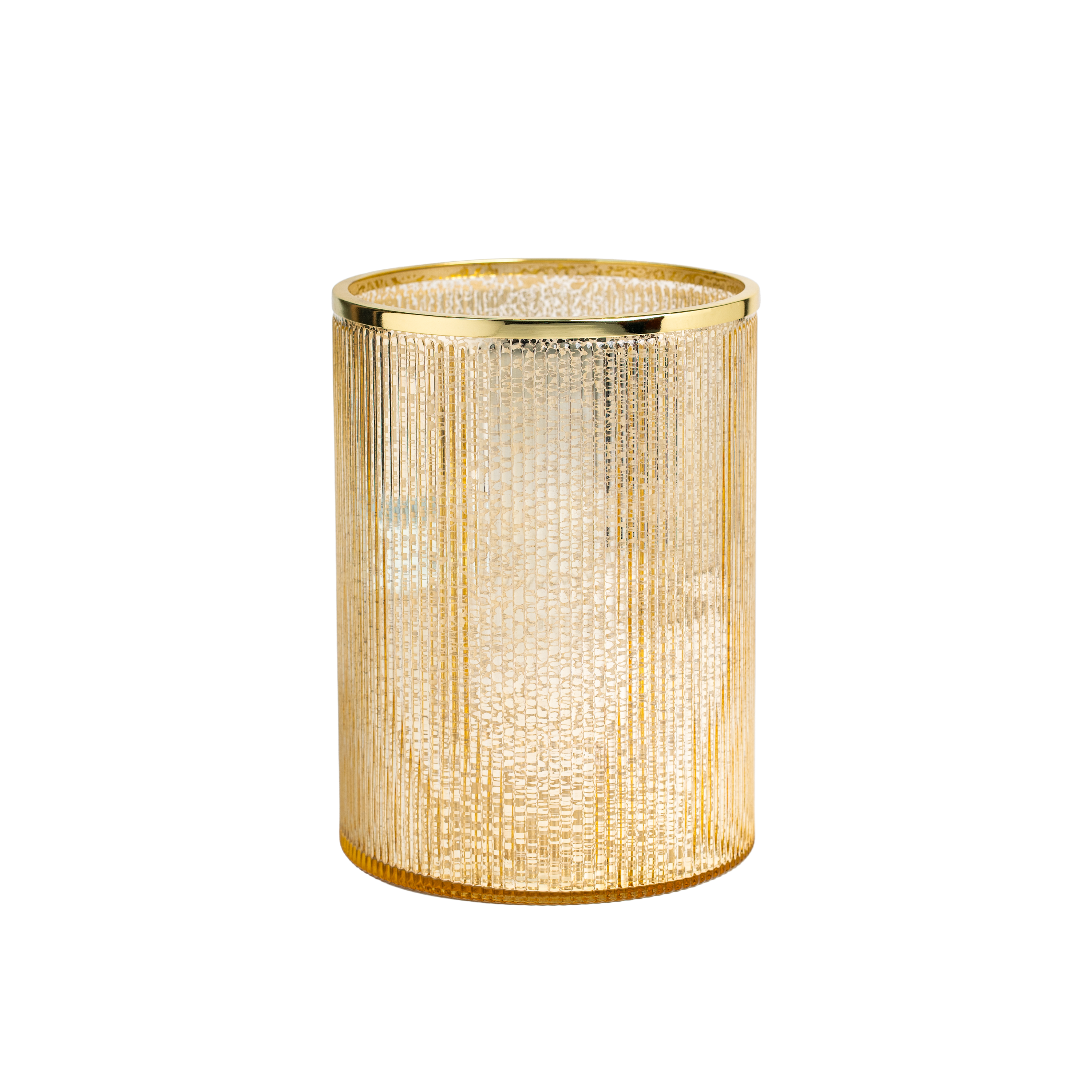 Ridged Gold Wastebin