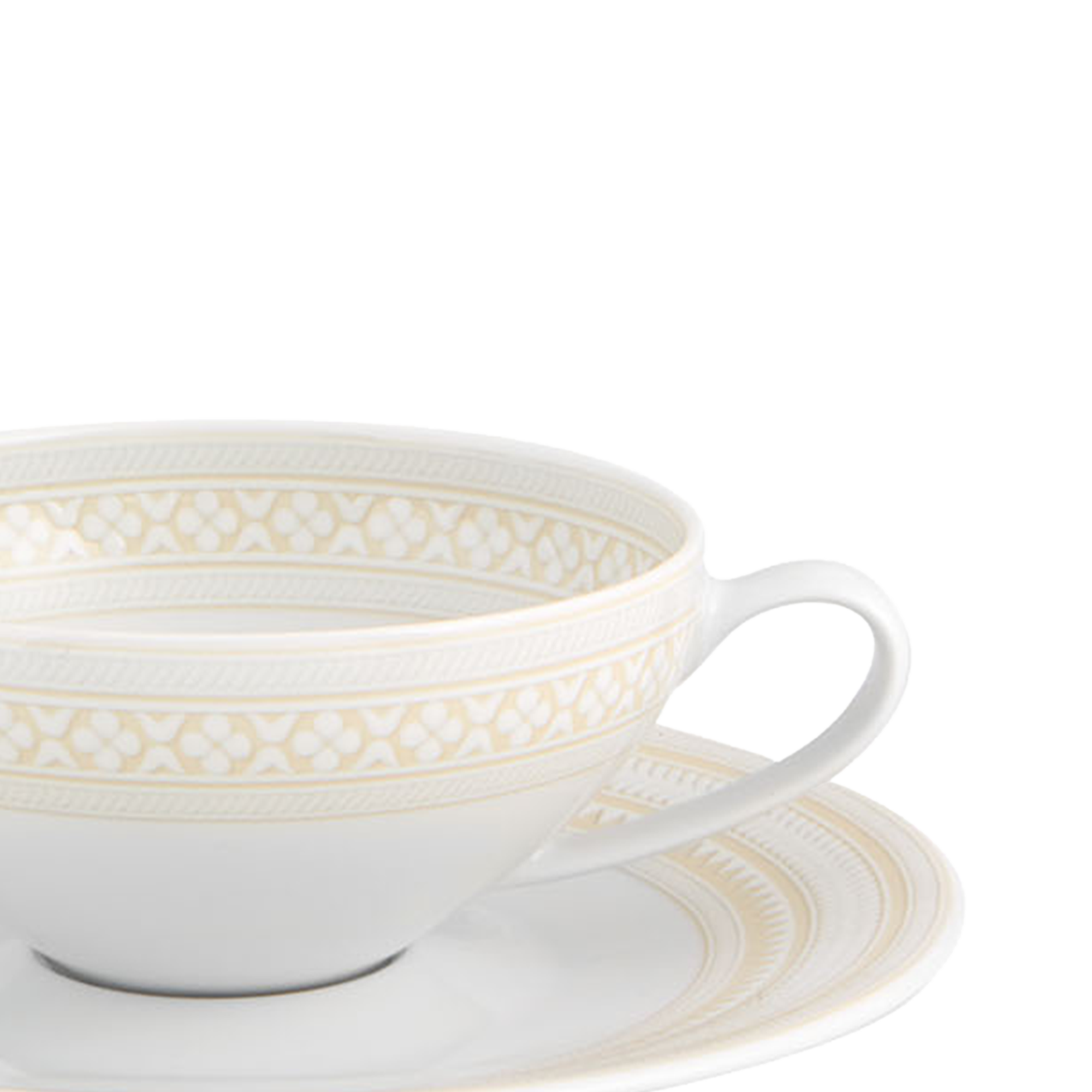 Ivory Tea Cup & Saucer