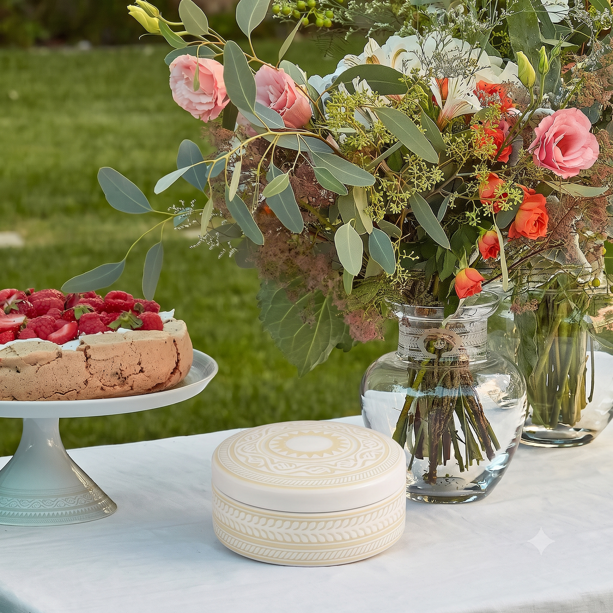 Ivory Round Box Small