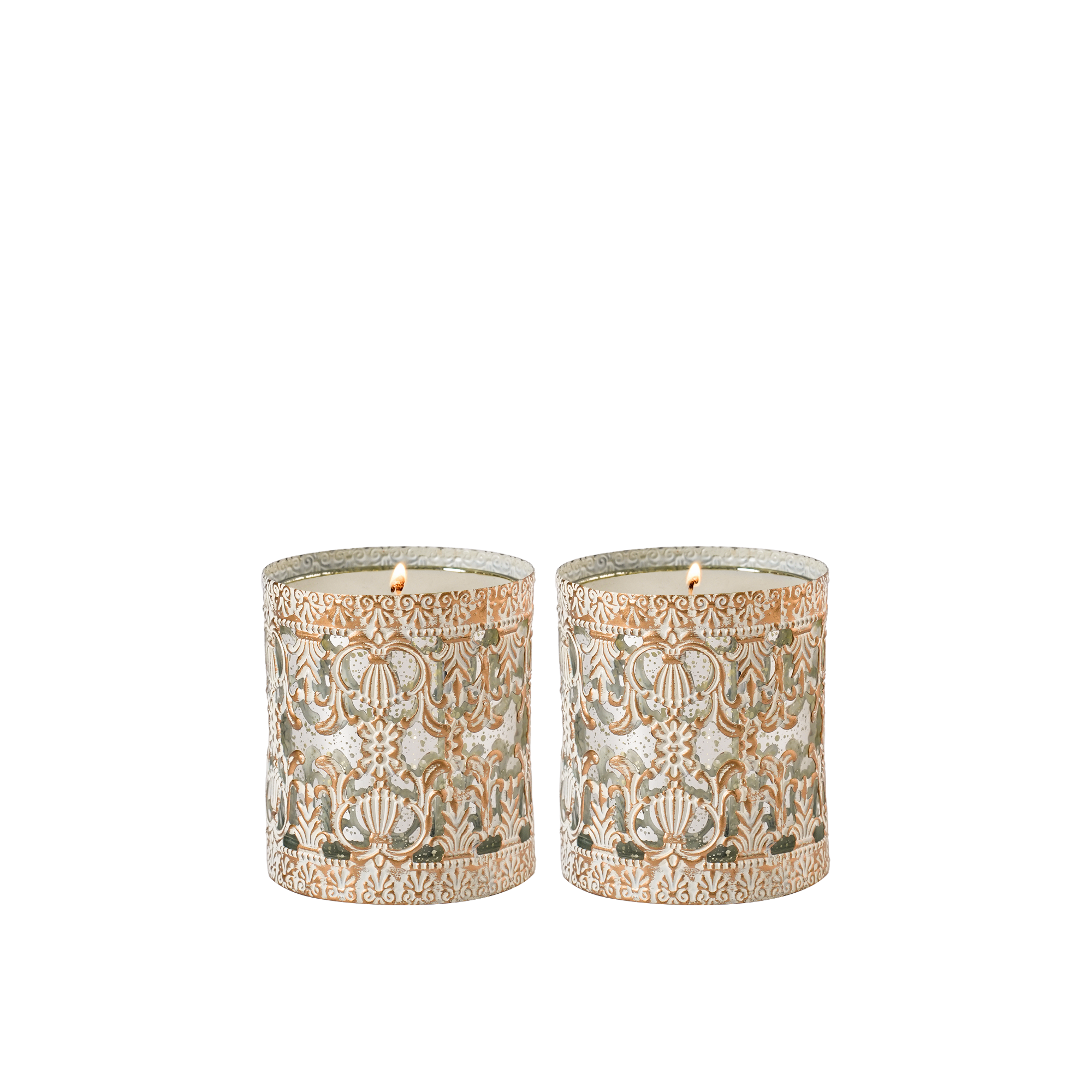 Flicker Night Gardenia Candle S/2