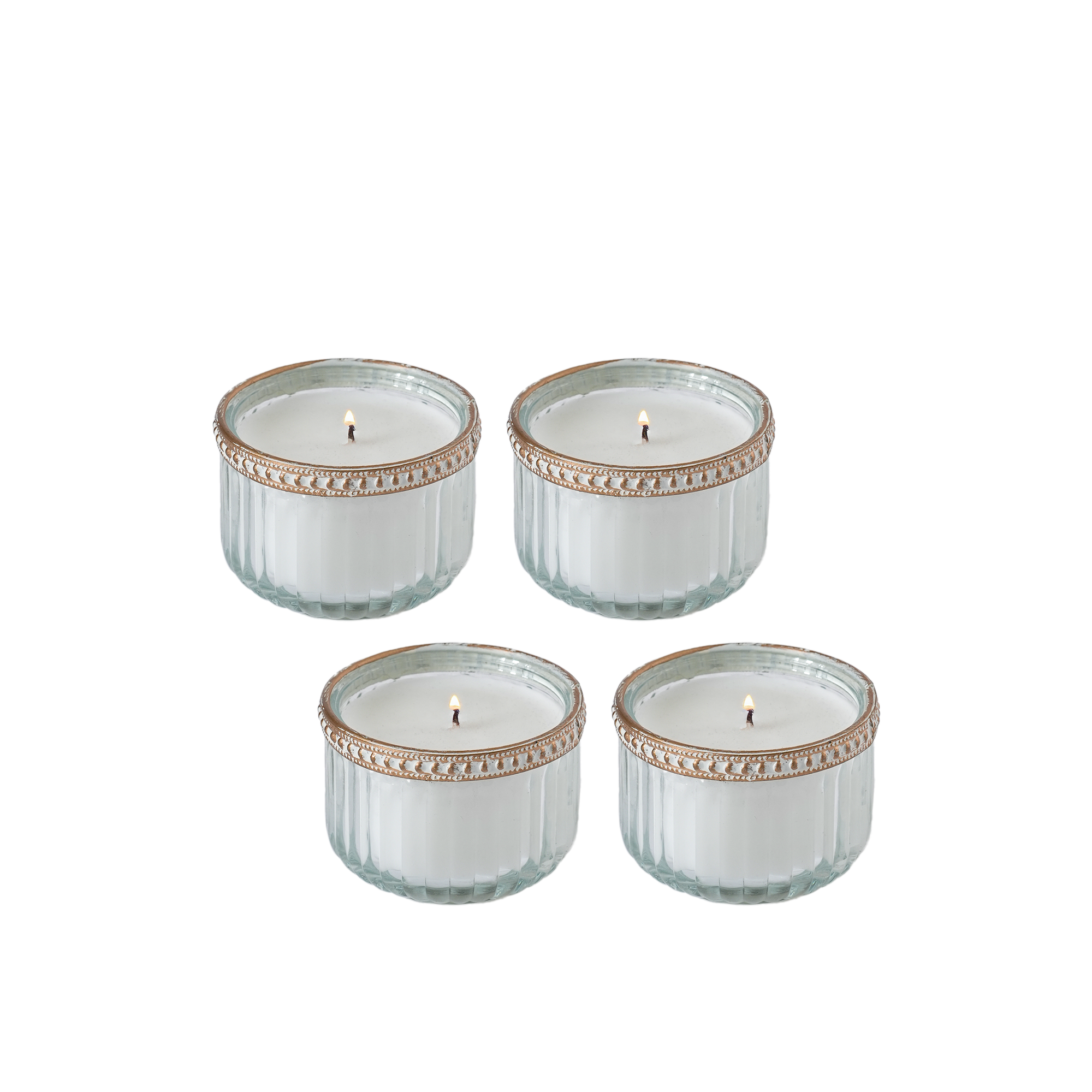 Diya Fresh Balsam And Cedar Wood Candle Clear S/4