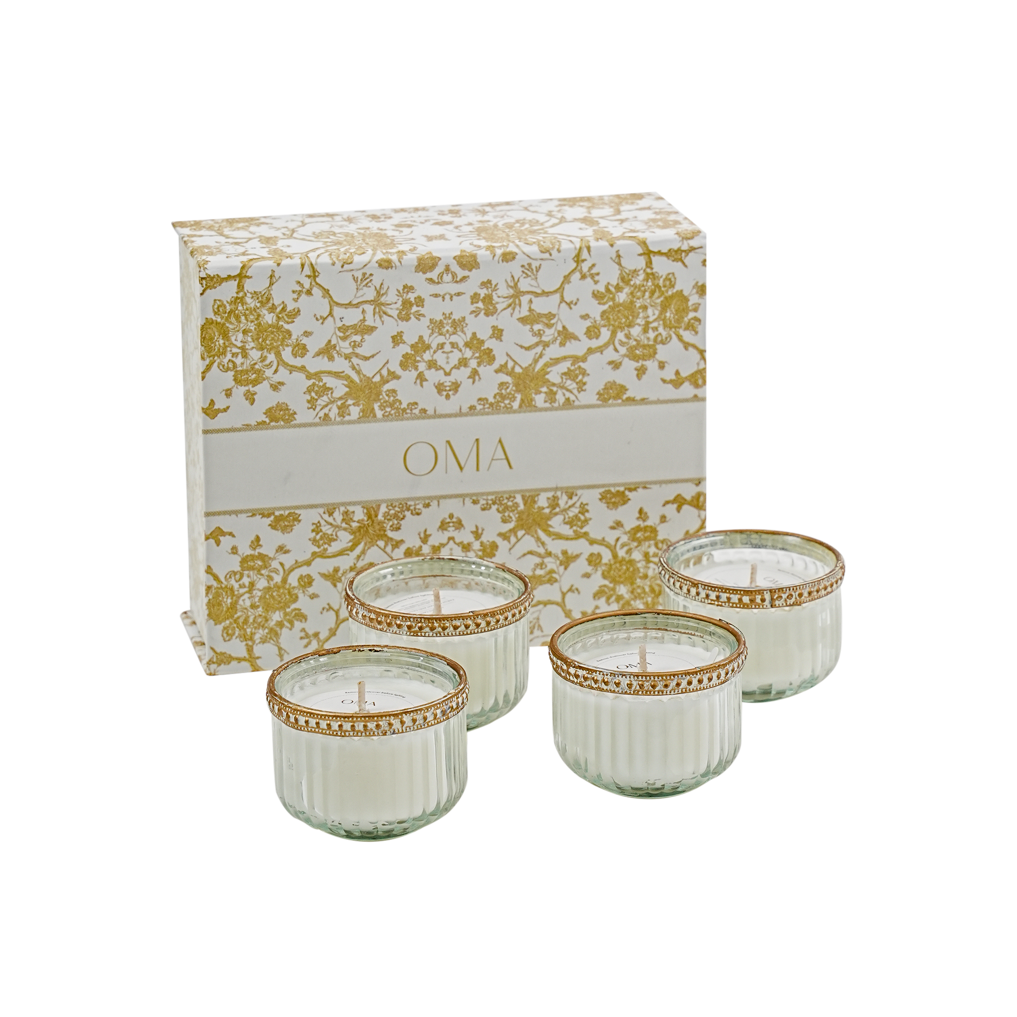 Diya Fresh Balsam And Cedar Wood Candle Clear S/4