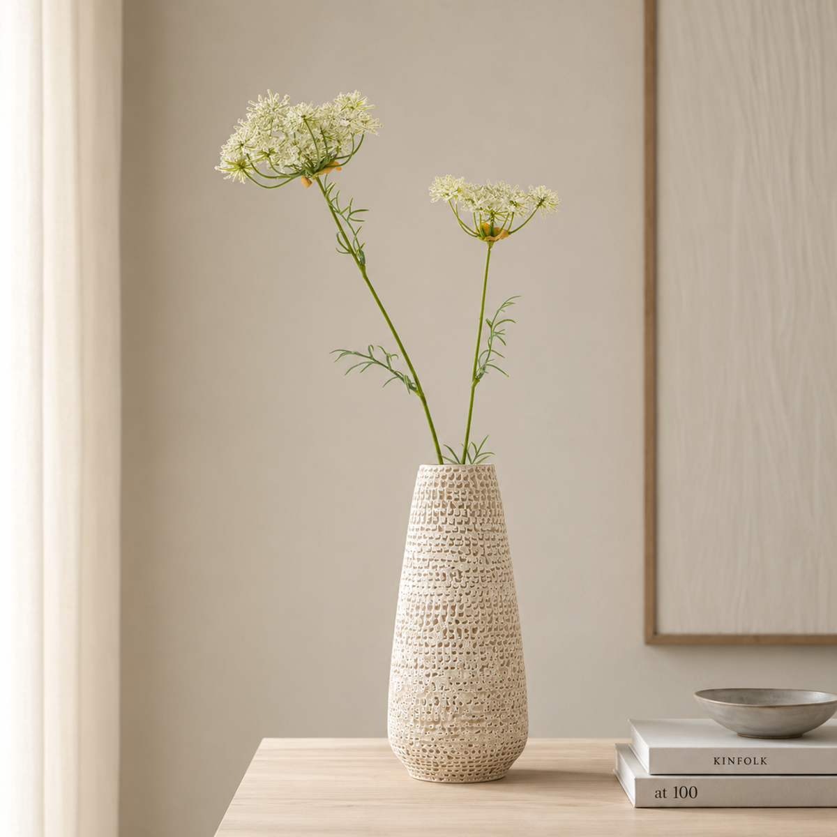 Queen Anne Lace Spray White L67.31 cm