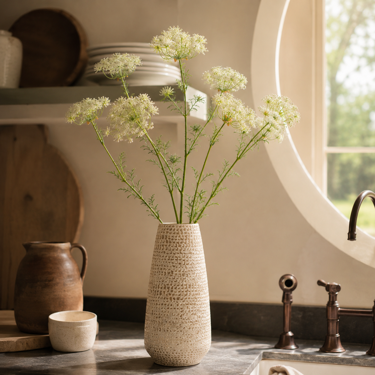 Queen Anne Lace Spray White L67.31 cm