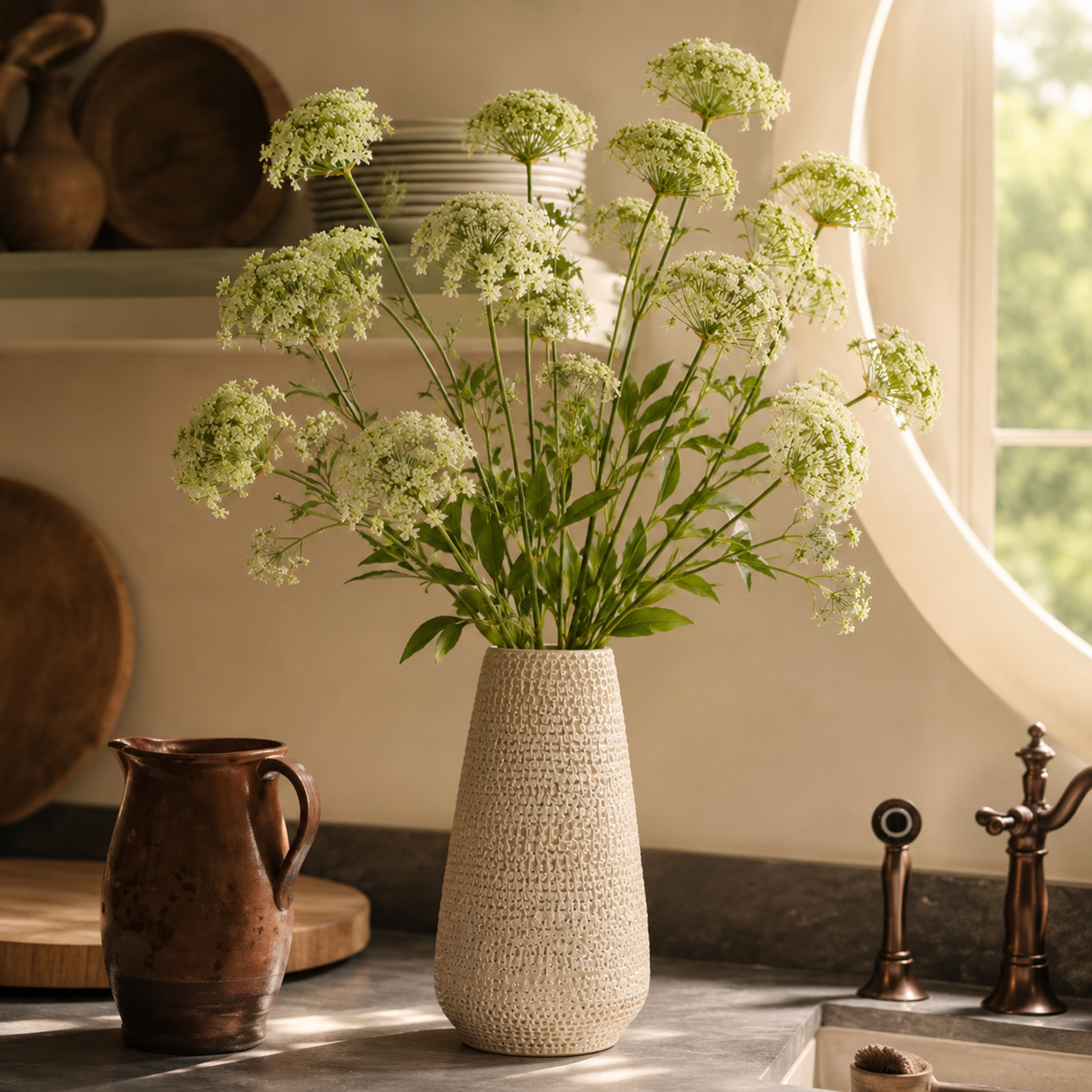 Queen Anne Lace Stem L88.9 cm